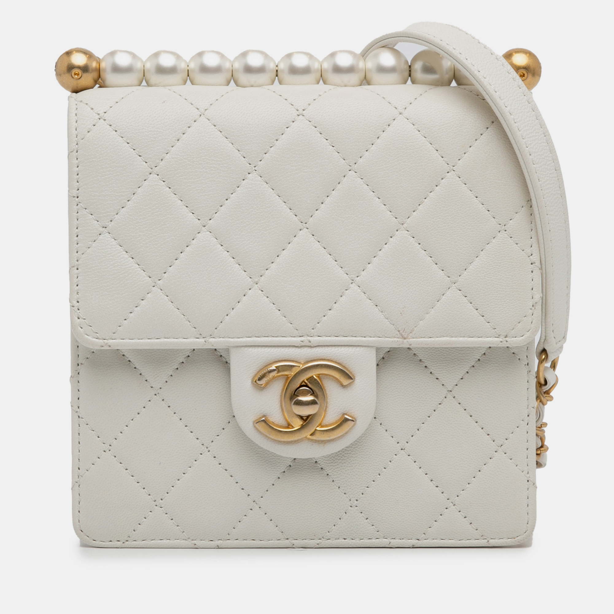 Chanel small chic pearls flap bag