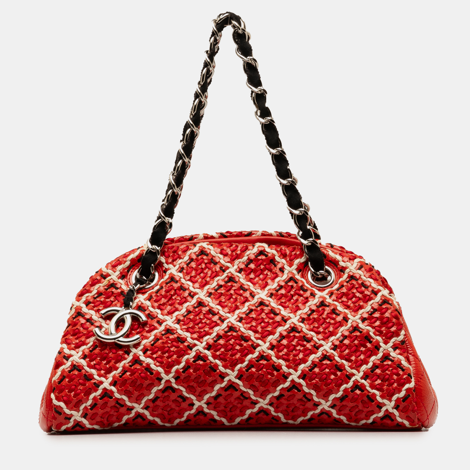 Chanel small patent stitch just mademoiselle bowling bag
