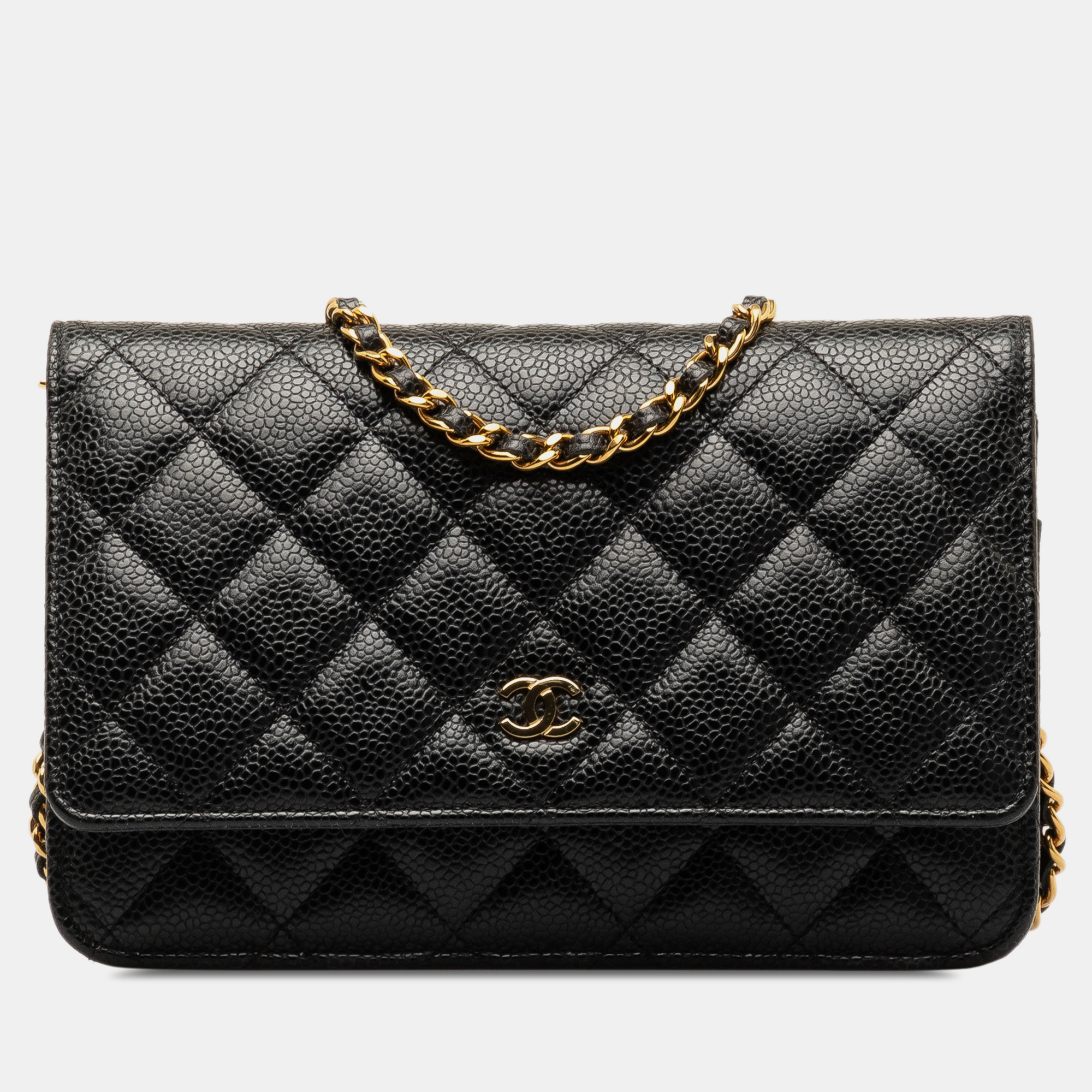Chanel cc caviar wallet on chain