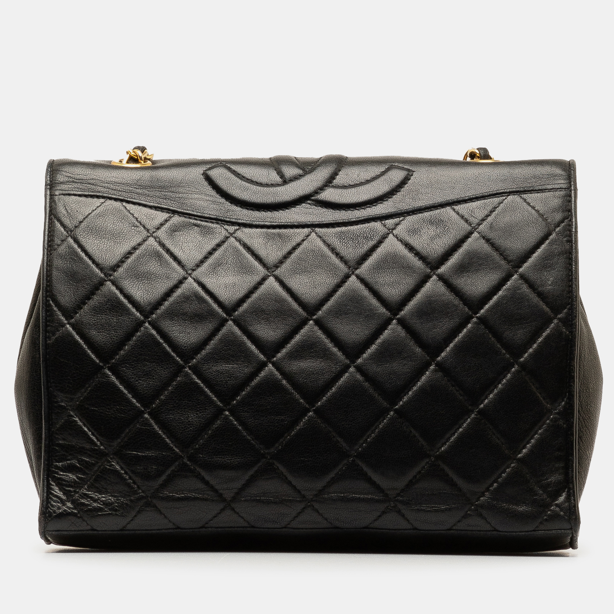 Chanel cc quilted lambskin full flap