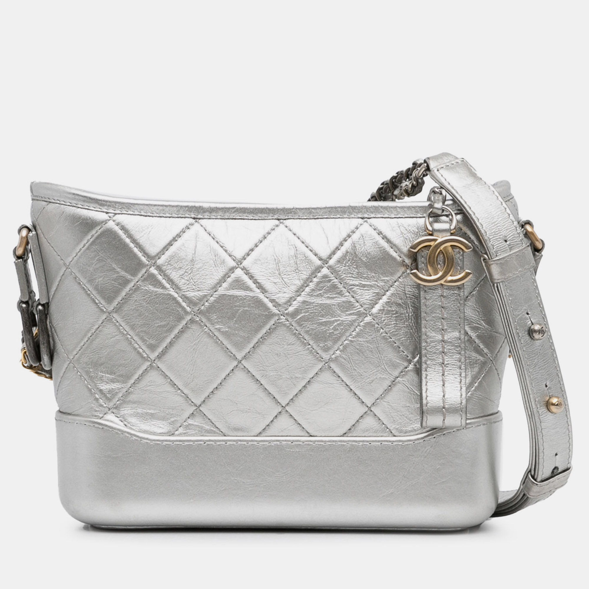 Chanel small metallic gabrielle crossbody bag