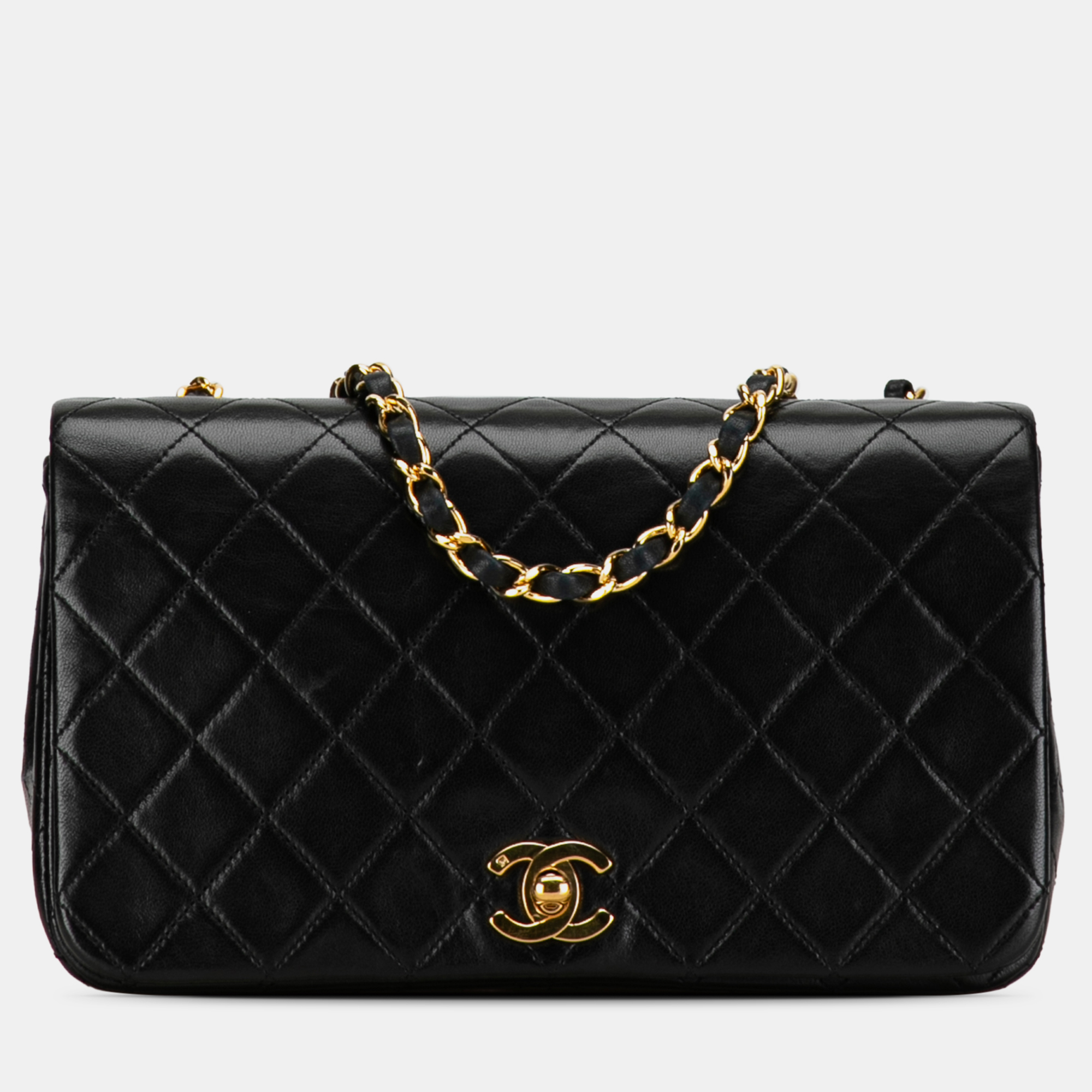 Chanel cc quilted lambskin full flap
