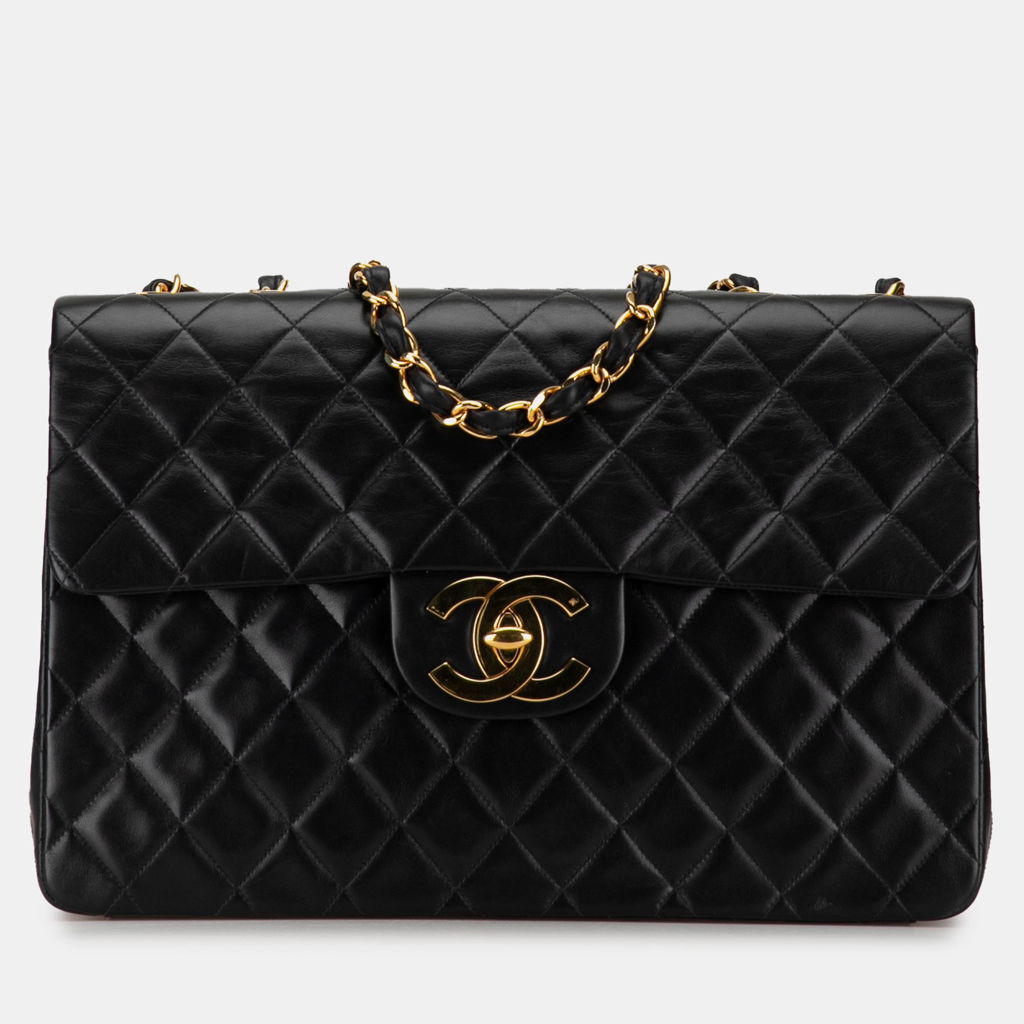 Chanel maxi xl classic lambskin single flap bag
