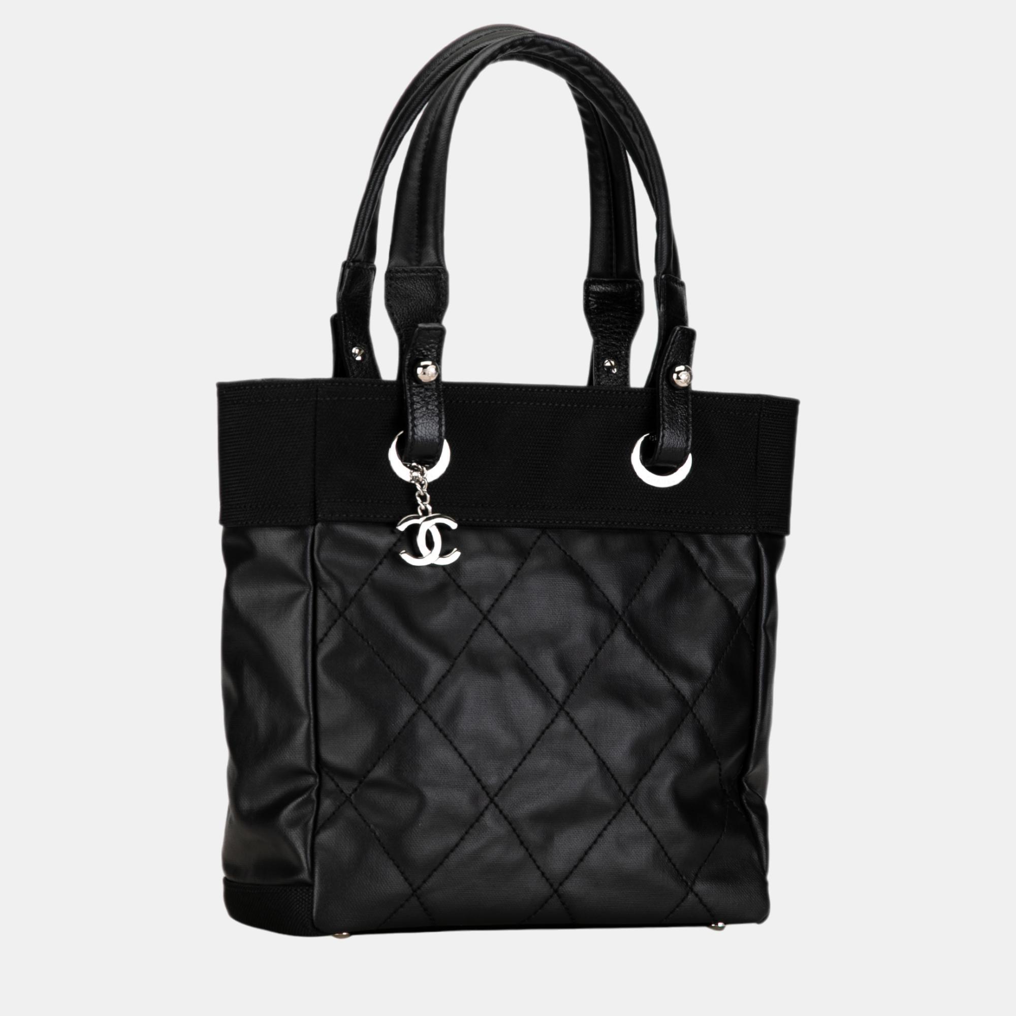 Chanel Black Paris Biarritz PM Tote