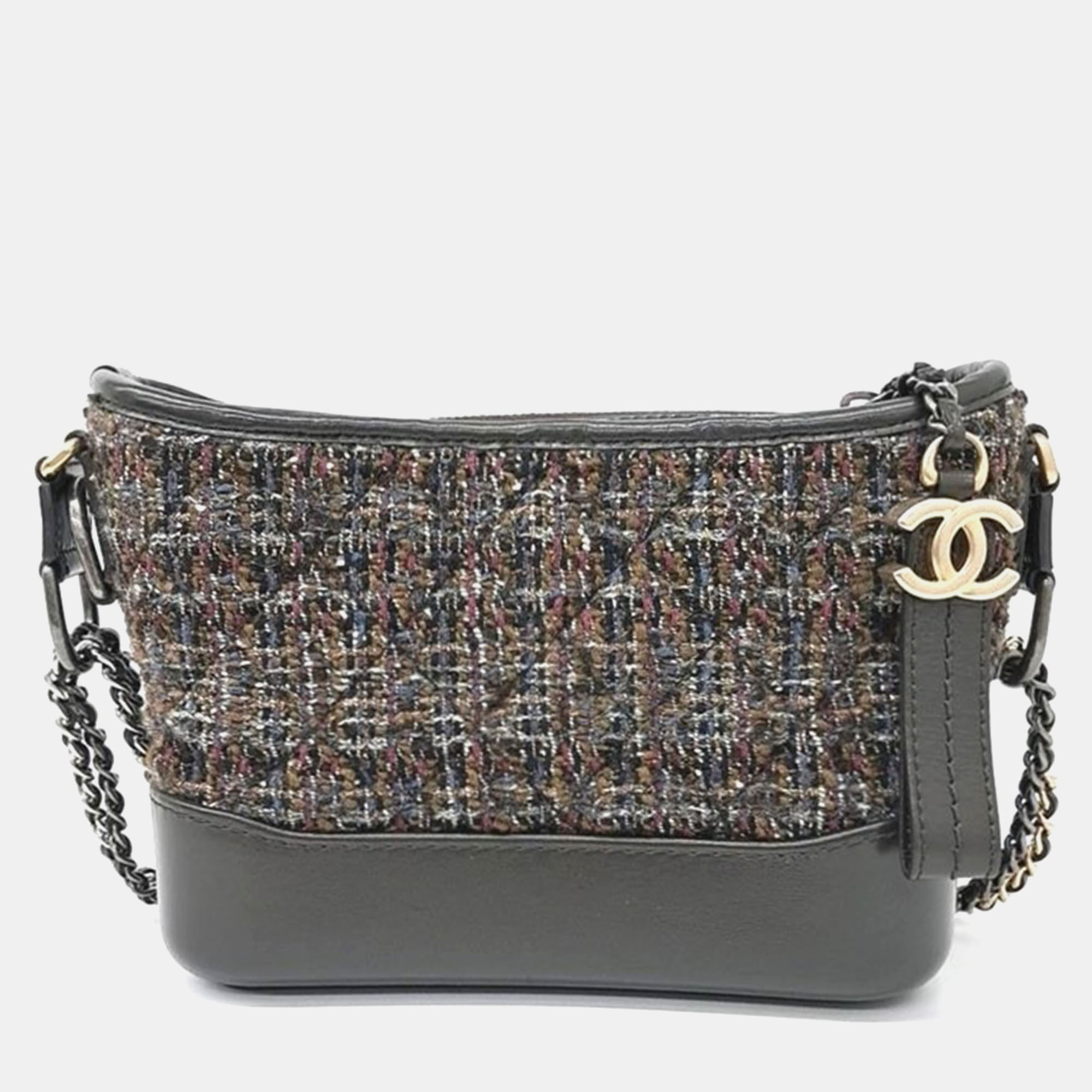 Chanel tweed gabrielle small hobo bag