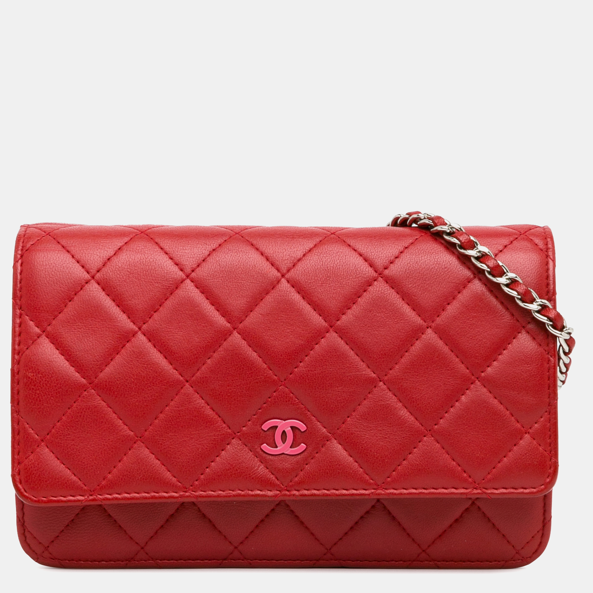 Chanel classic lambskin wallet on chain
