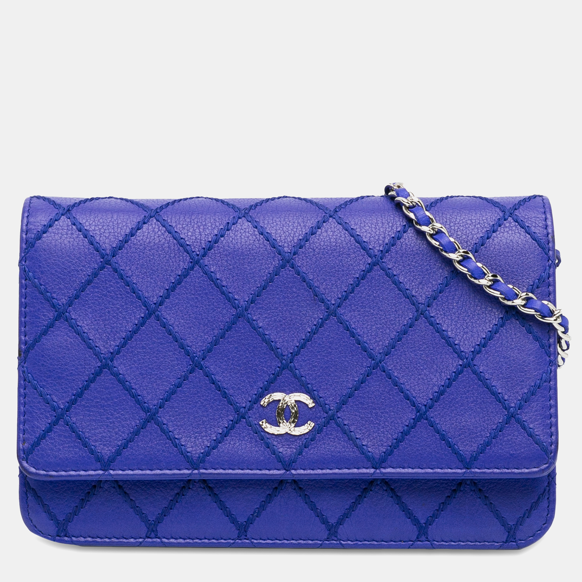 Chanel cc quilted calfskin fancy wallet on chain