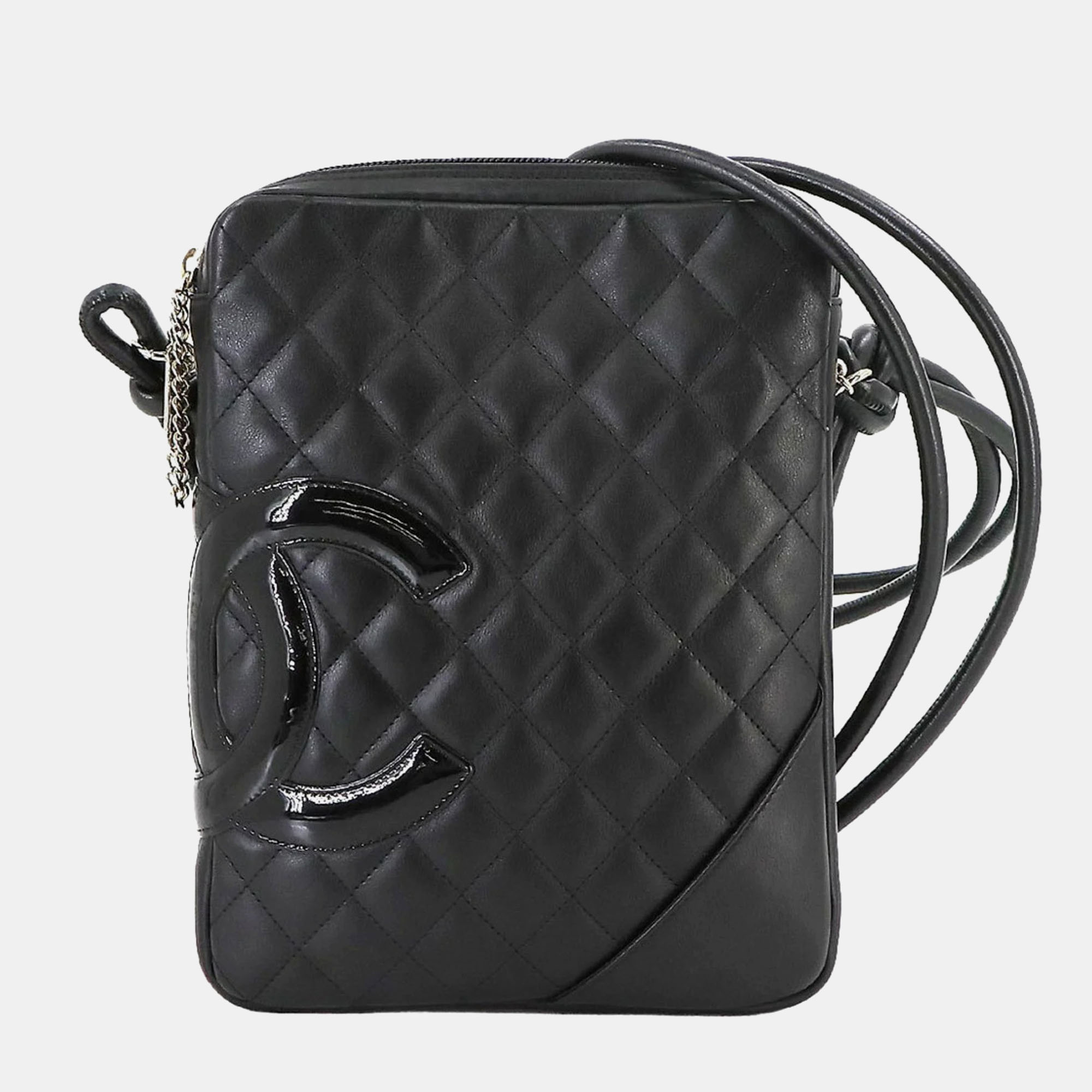 Chanel black quilted leather medium cambon shoulder bag