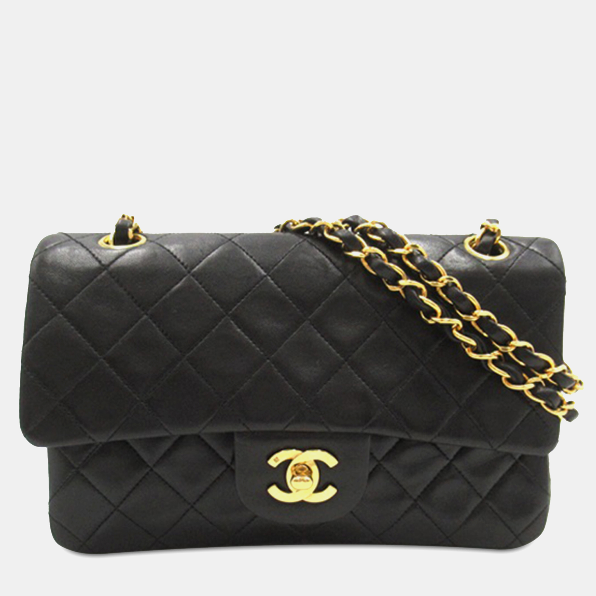 Chanel small classic lambskin double flap
