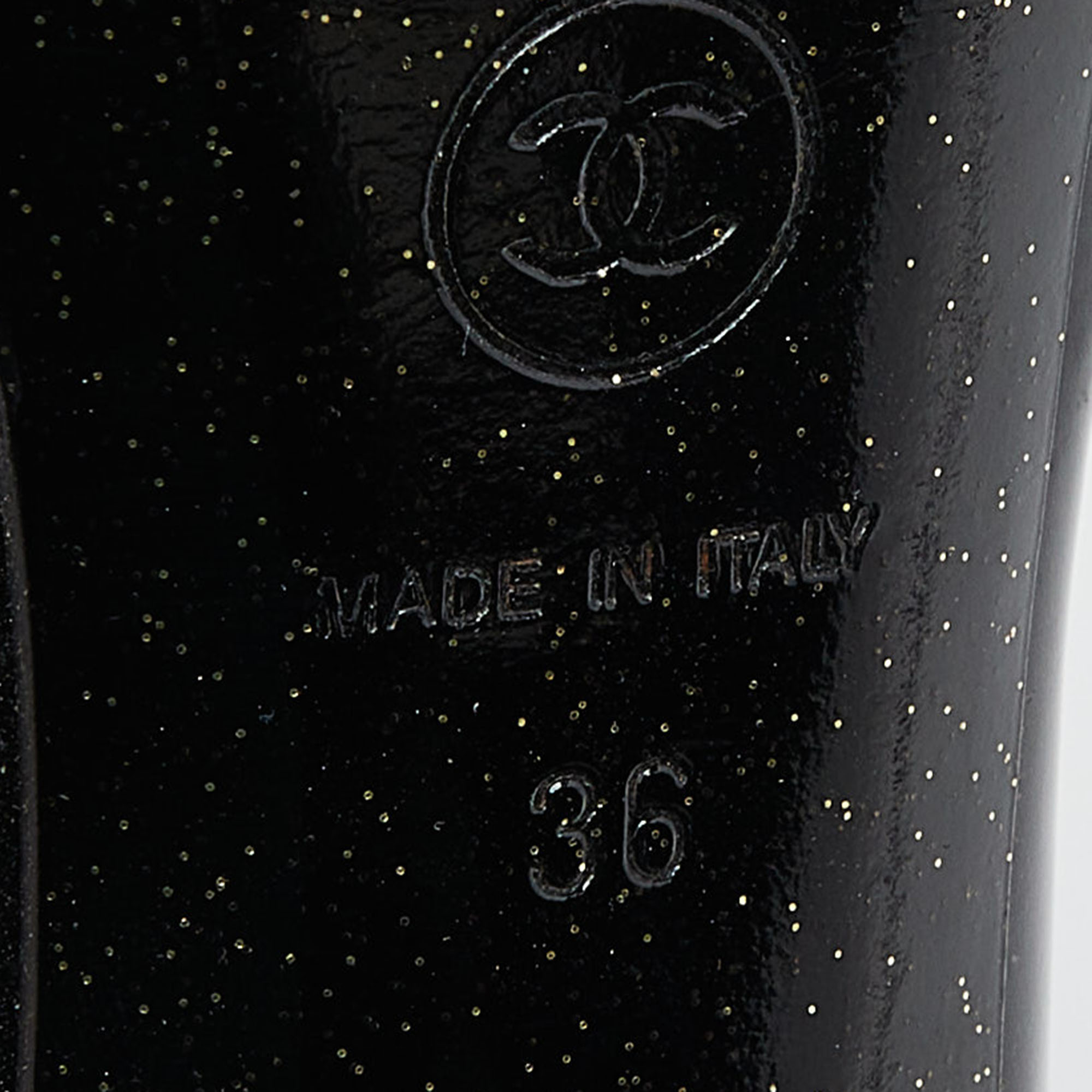 Chanel Tri Color Patent Leather Platform Pumps Size 36