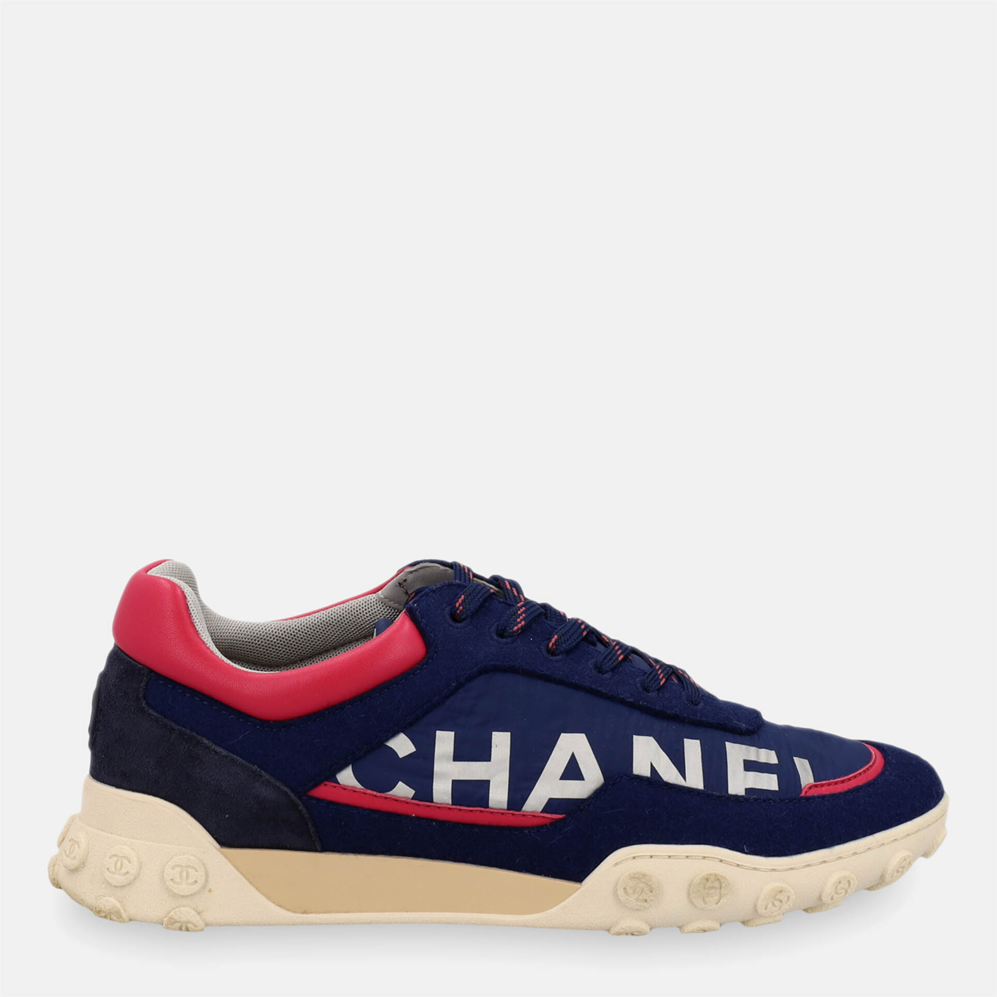 Chanel  Women's Fabric Sneakers - Navy - EU 39.5