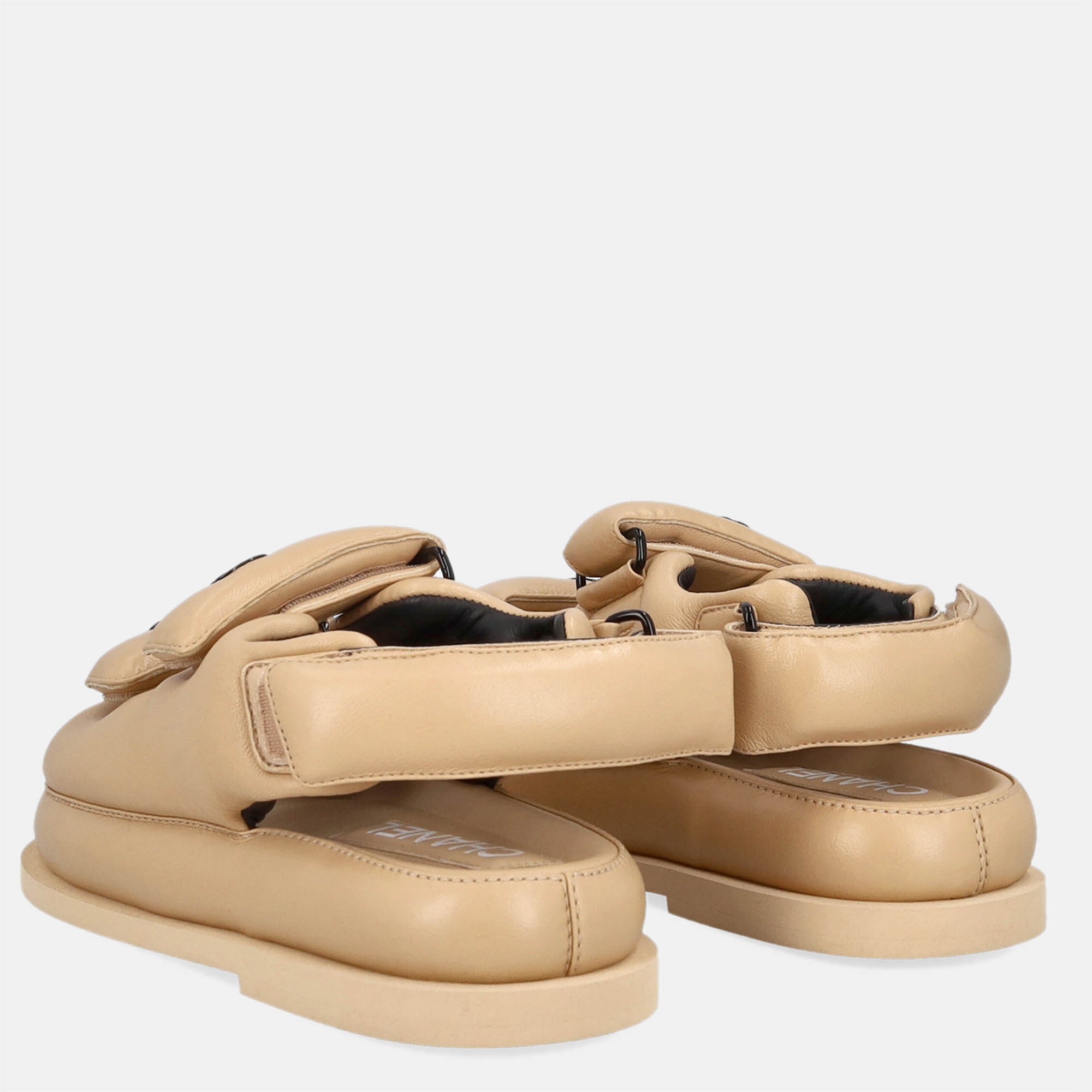 Chanel  Women's Leather Sandals - Beige - EU 35