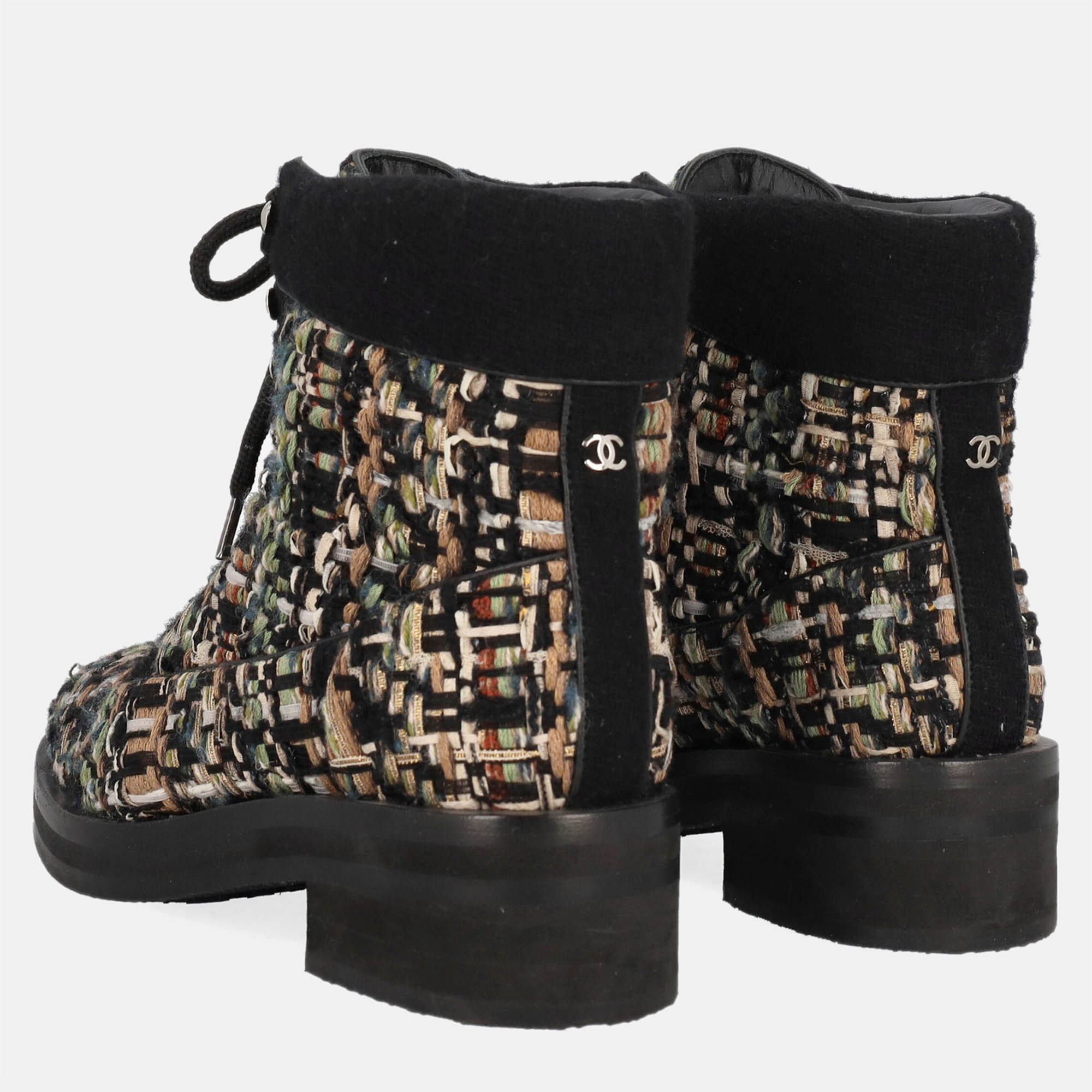 Chanel  Women's Fabric Ankle Boots - Multicolor - EU 37.5