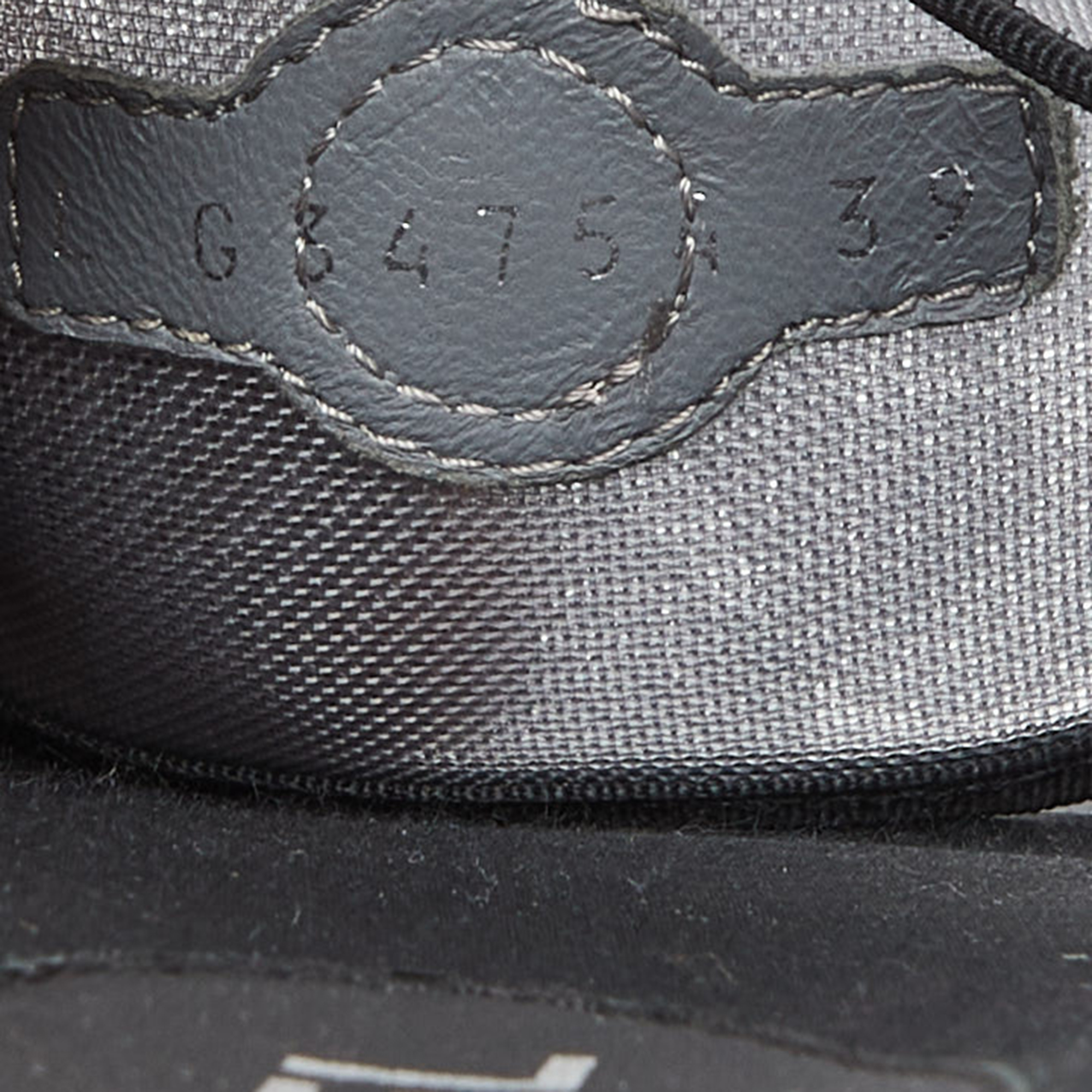 Chanel Grey/Black Mesh Camellia Slide Flat Sandals Size 39
