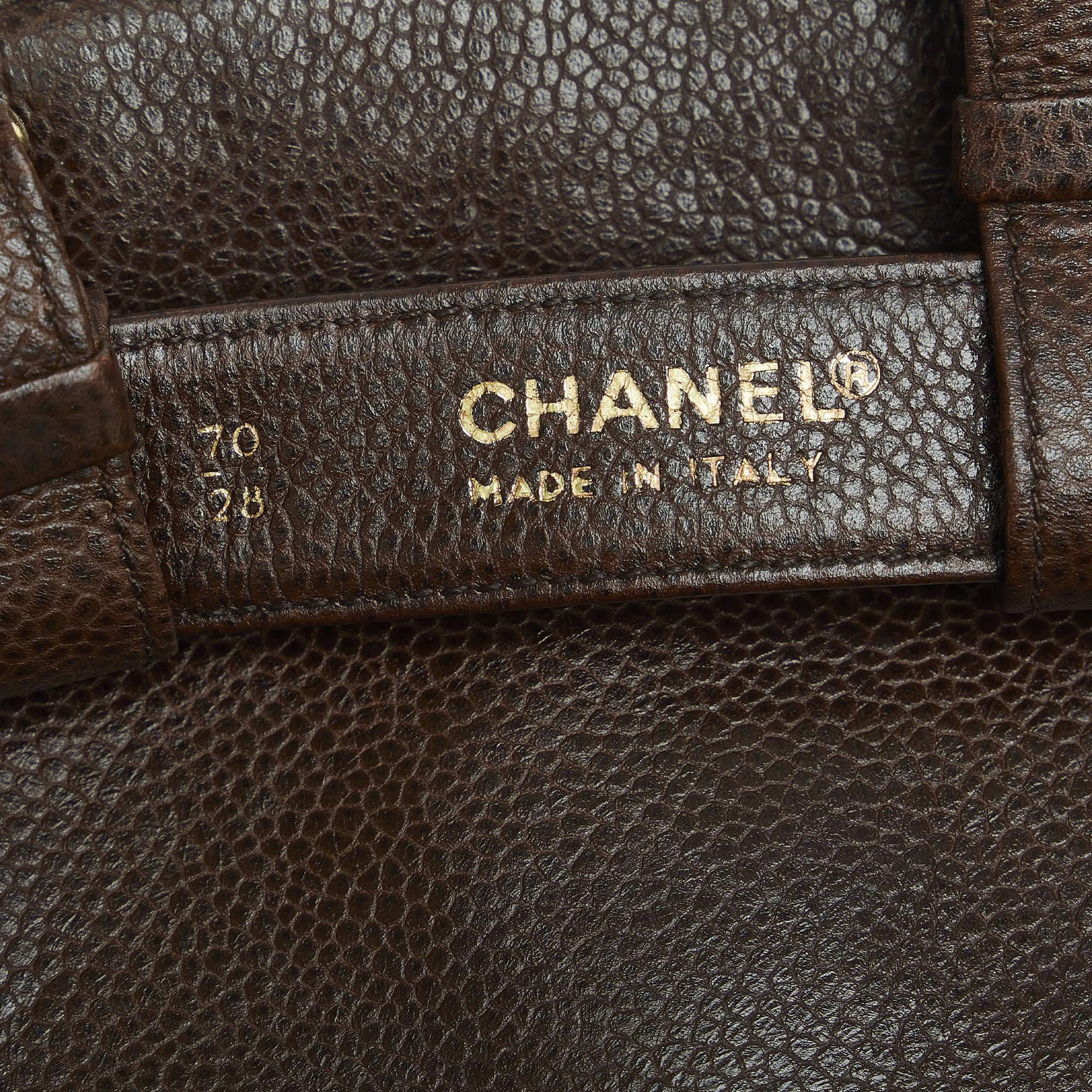 Chanel Brown CC Caviar Belt Bag