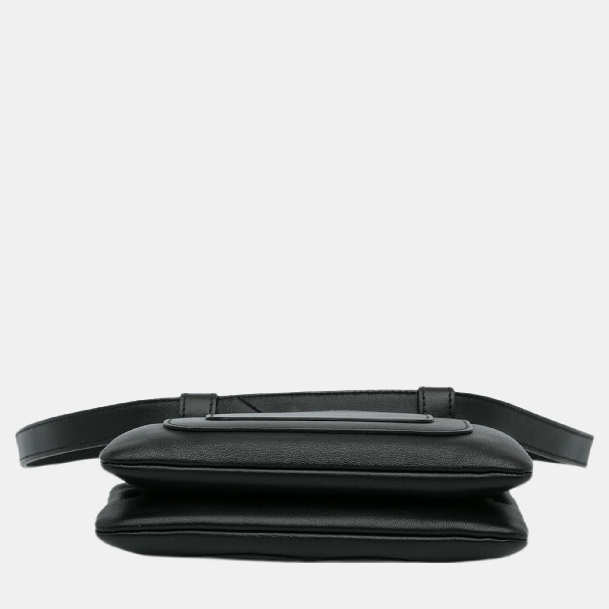 Chanel Black CC Mania Waist Bag
