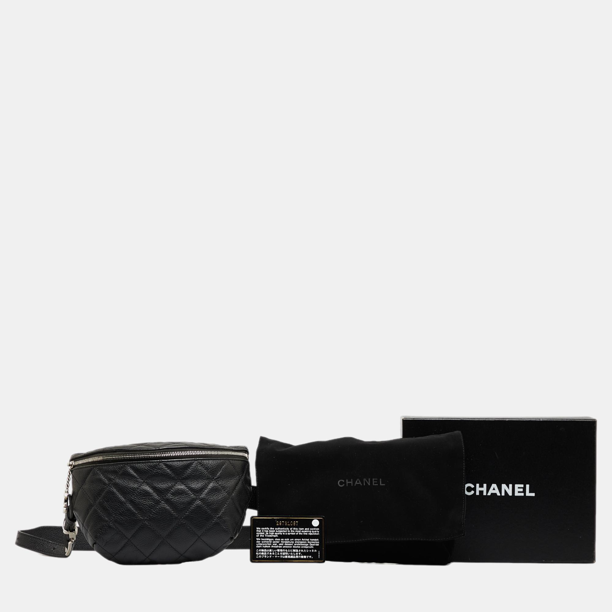 Chanel Black Quilted Belt Me Up Waist Bag