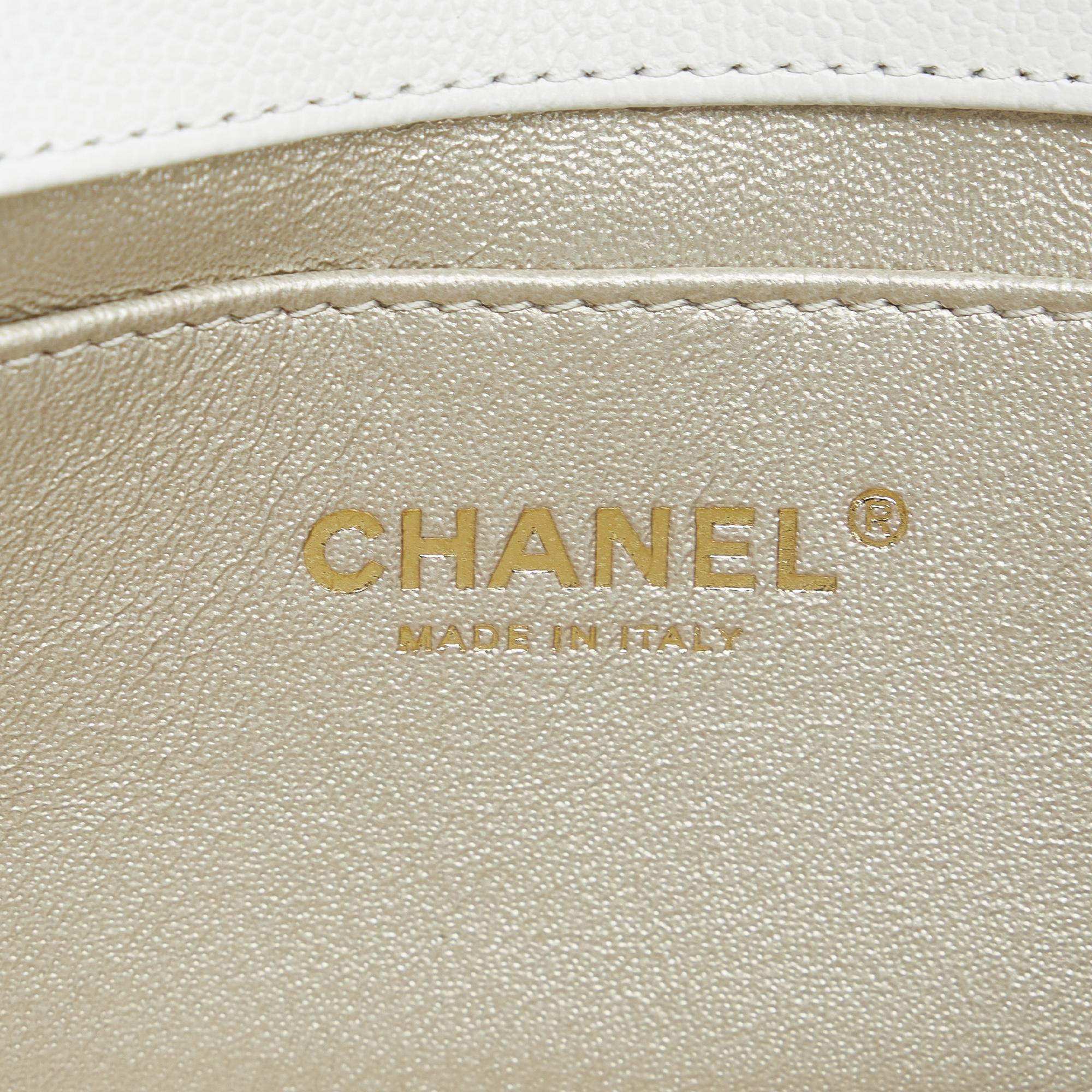 Chanel White Captain Gold Belt Bag