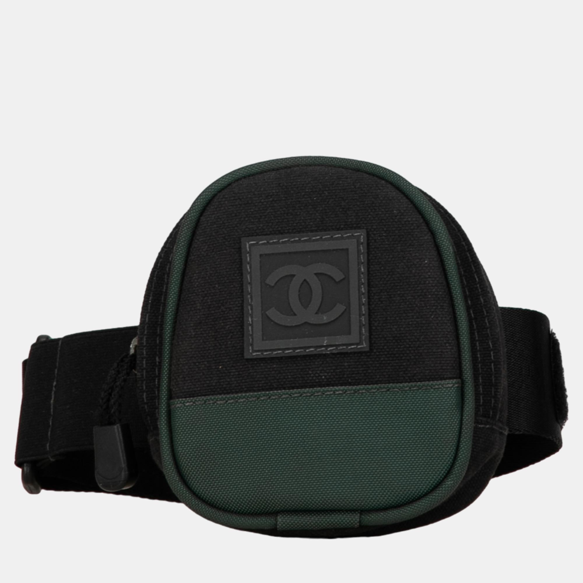 Chanel black sports line arm pouch
