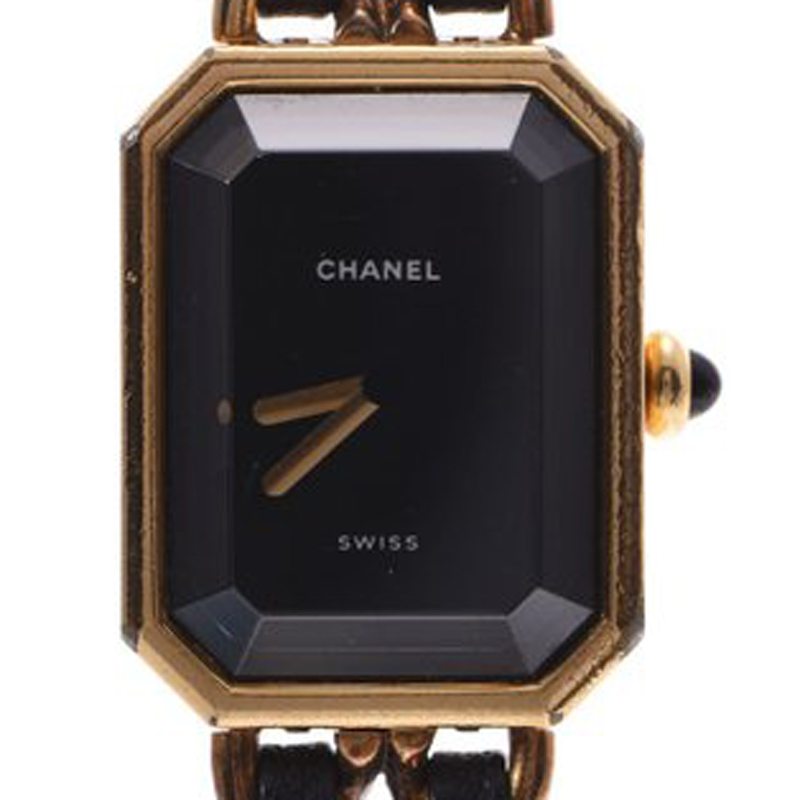 Chanel Black Gold Plated and Leather Premiere Women's Wristwatch
Chanel Black Gold Plated and Leather Premiere Women's Wristwatch
