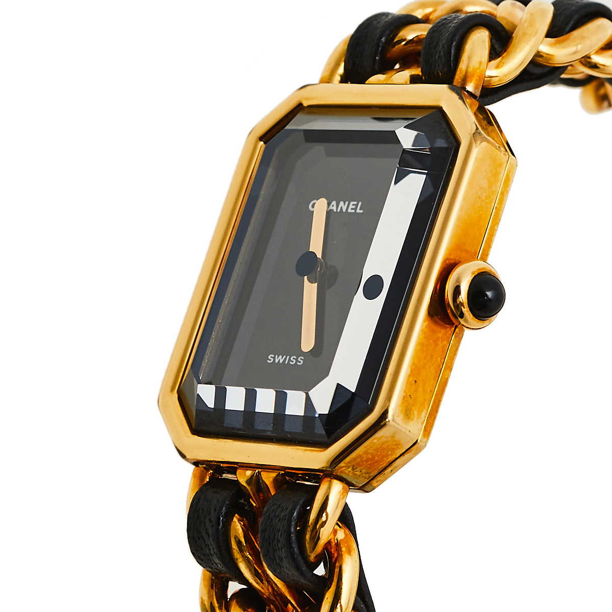 Chanel Black Gold Plated Stainless Steel and Leather Premiere H0001 Women's Wristwatch
Chanel Black Gold Plated Stainless Steel and Leather Premiere H0001 Women's Wristwatch