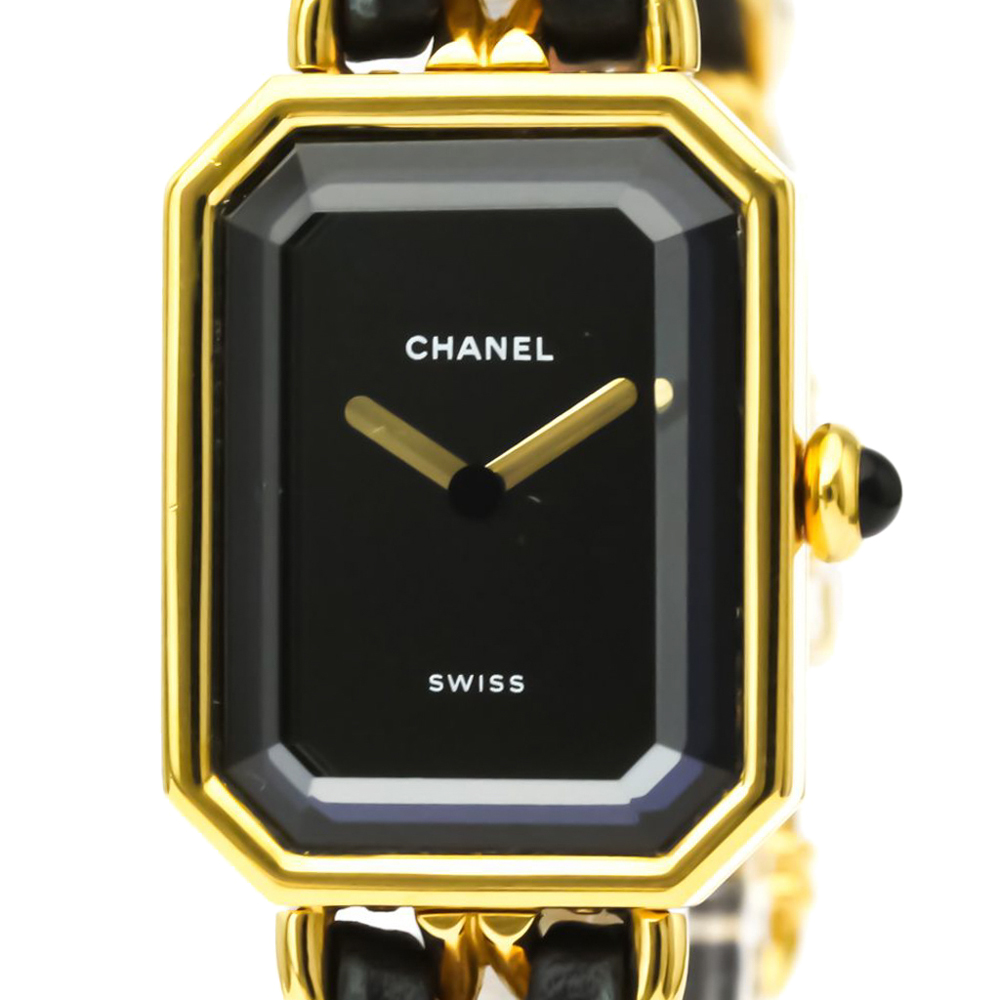 Chanel Black Yellow Gold Plated Stainless Steel Premiere H0001 Quartz Women's Wristwatch 20 MM
Chanel Black Yellow Gold Plated Stainless Steel Premiere H0001 Quartz Women's Wristwatch 20 MM