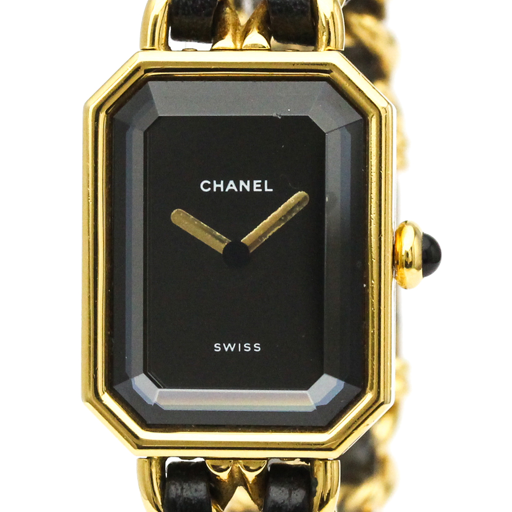 Chanel Black Yellow Gold Plated Stainless Steel Premiere H0001 Quartz Women's Wristwatch 20 MM
Chanel Black Yellow Gold Plated Stainless Steel Premiere H0001 Quartz Women's Wristwatch 20 MM