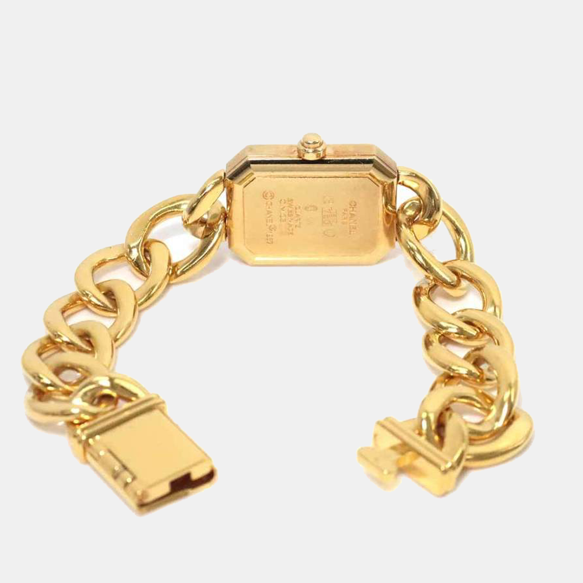 Chanel Black 18K Yellow Gold Premiere H0003 Women's Wristwatch 20 Mm