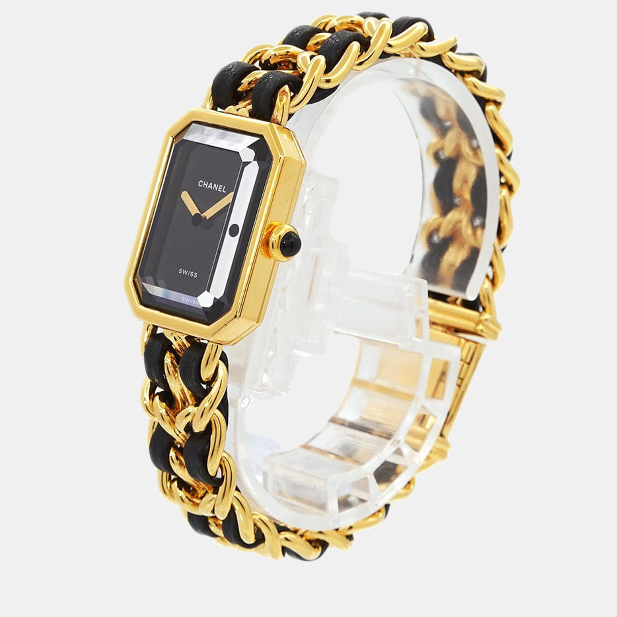 Chanel Black Yellow Gold Plated Stainless Steel Premiere H0001 Women's Wristwatch 20 mm
Chanel Black Yellow Gold Plated Stainless Steel Premiere H0001 Women's Wristwatch 20 mm