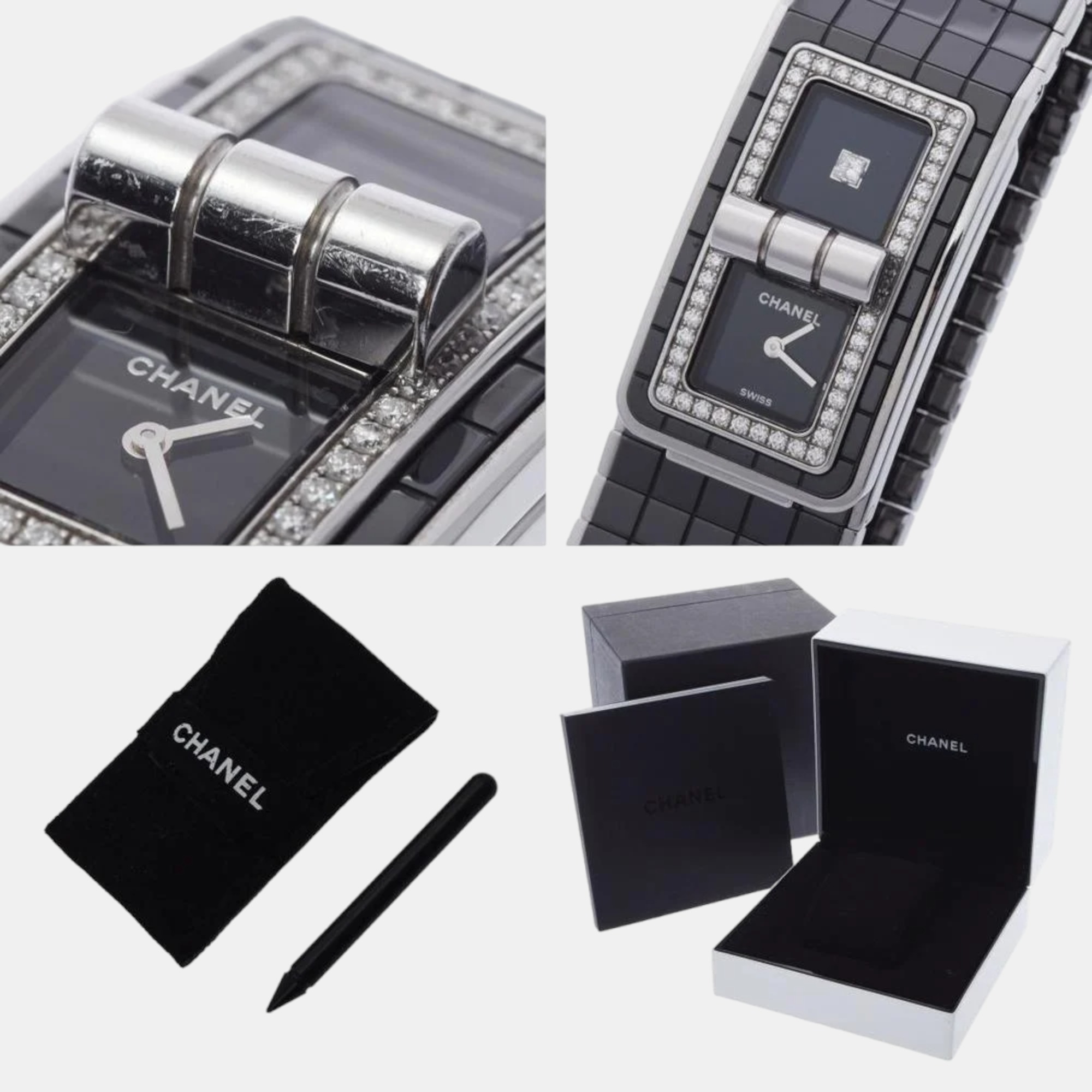 Chanel Black Stainless Steel Code Coco H5148 Quartz Women's Wristwatch 21 Mm