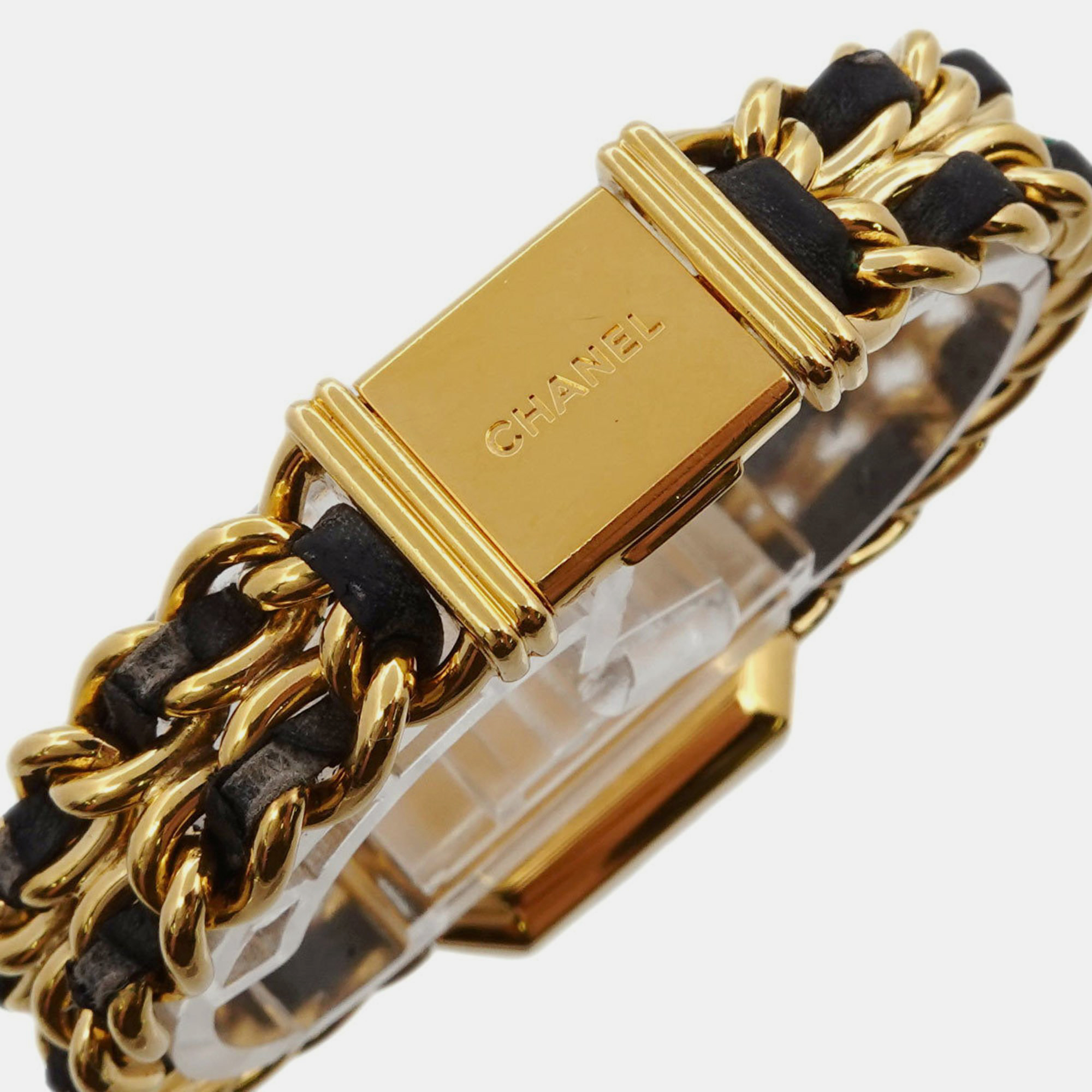 Chanel Black Yellow Gold Plated And Stainless Steel Premiere H0001 Quartz Women's Wristwatch 20 Mm