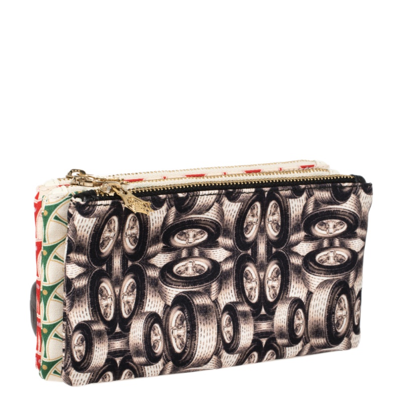 Charlotte Olympia Multi-color Printed Fabric Set Of 3 Clutches