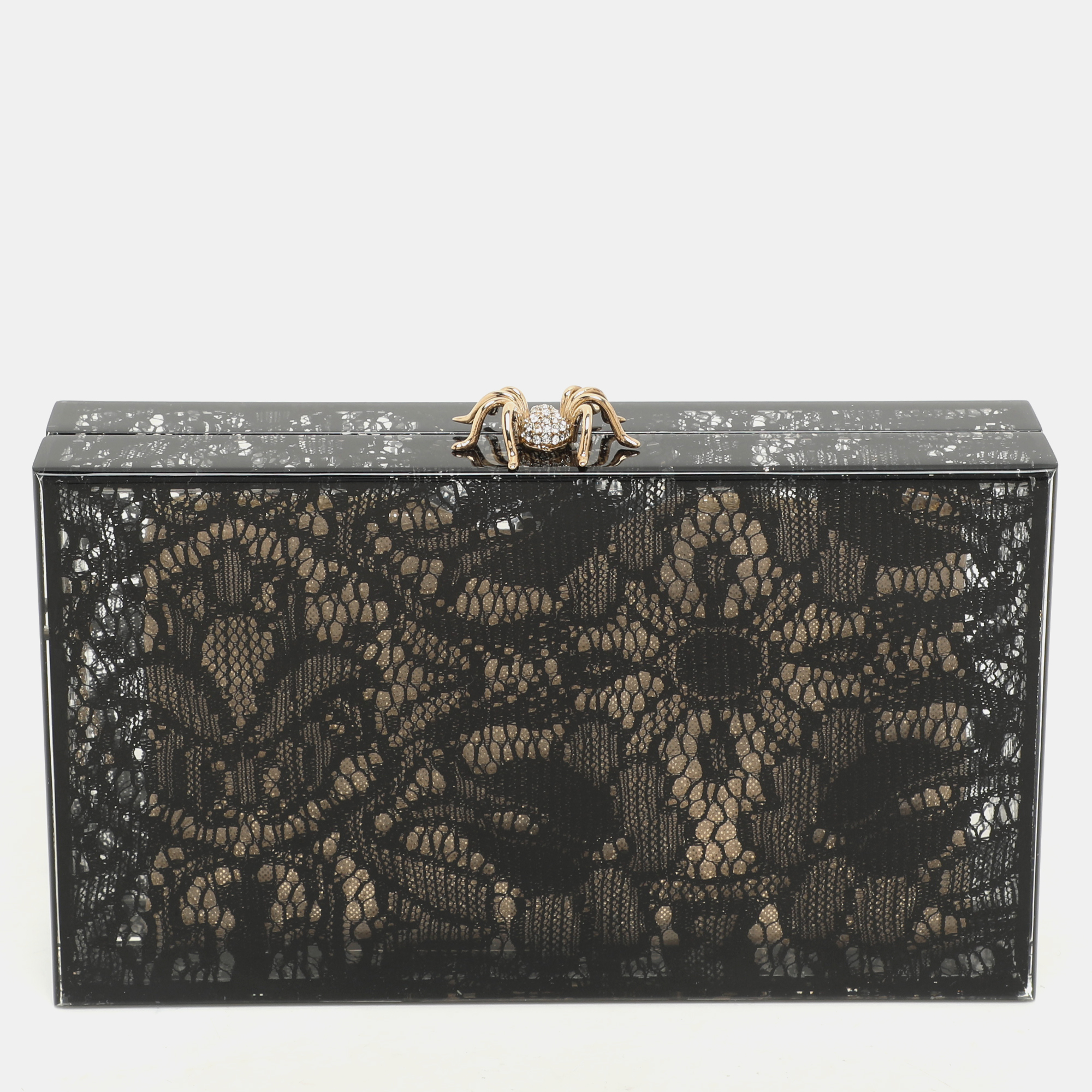 Charlotte Olympia Black Halloween Lace And Perspex Spider Box Clutch
Charlotte Olympia Black Halloween Lace And Perspex Spider Box Clutch