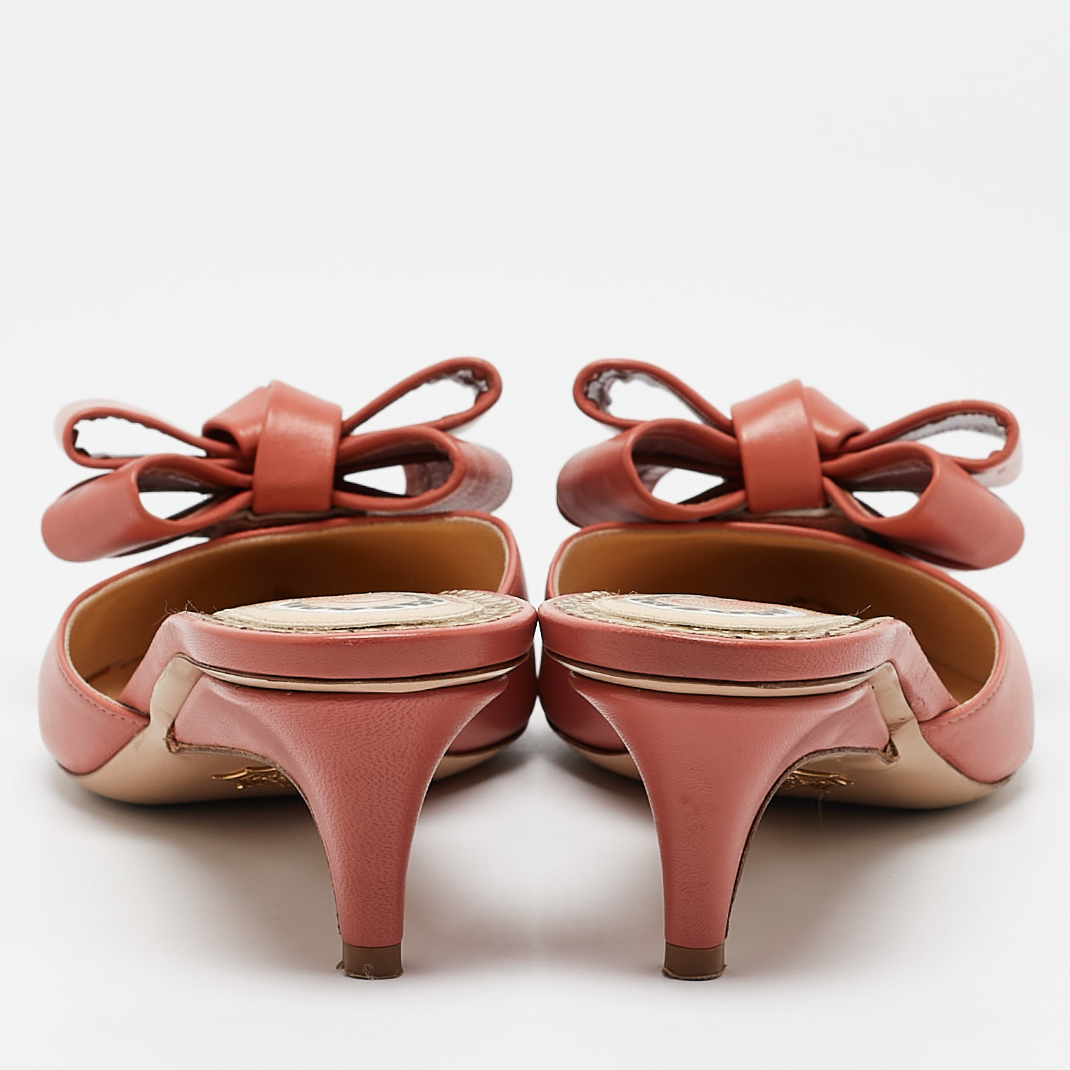 Charlotte Olympia Pink Satin Sophie Mules Size 38.5