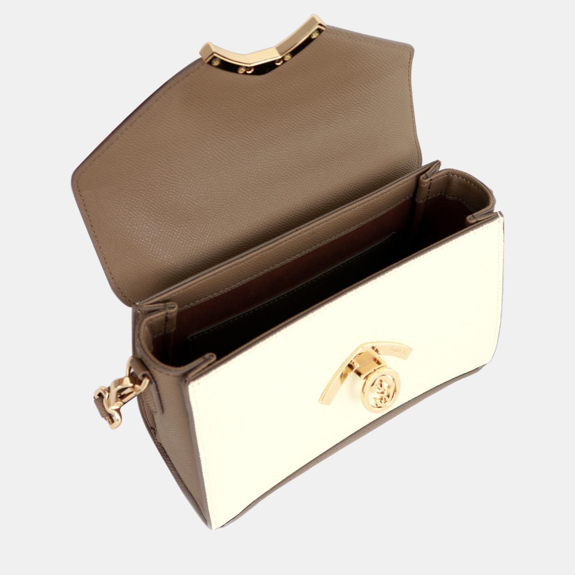Charriol Taupe/Beige Leather Coralie Malia Handbag