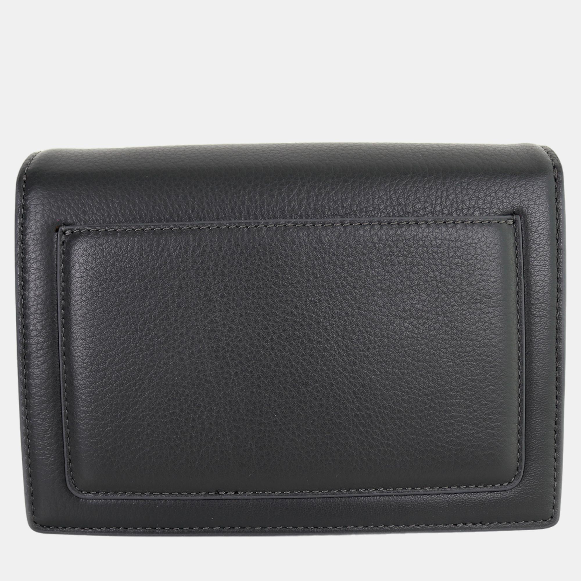 Charriol Deep Grey Leather Twilight Handbag
