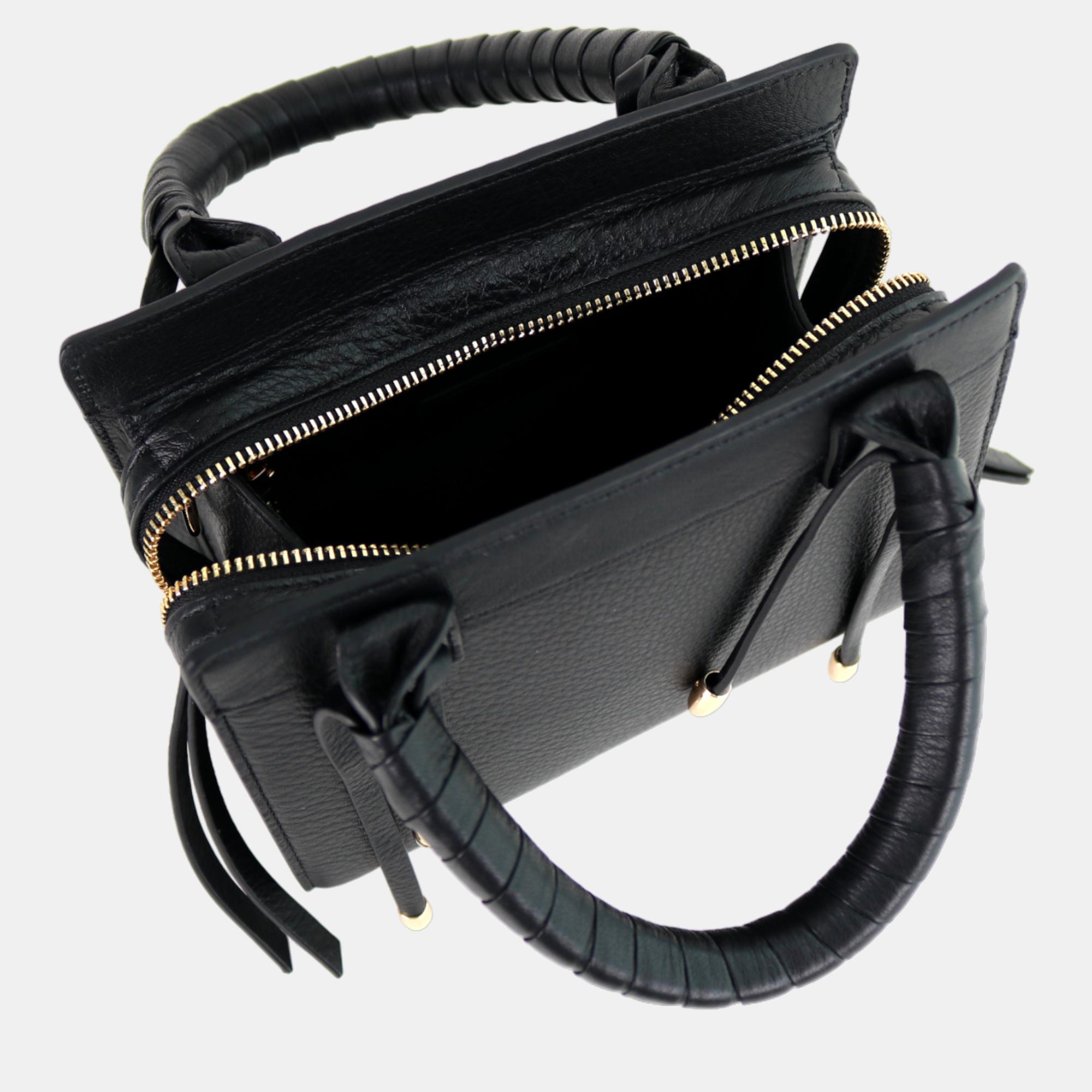 Charriol Black  Leather Forever Handbag