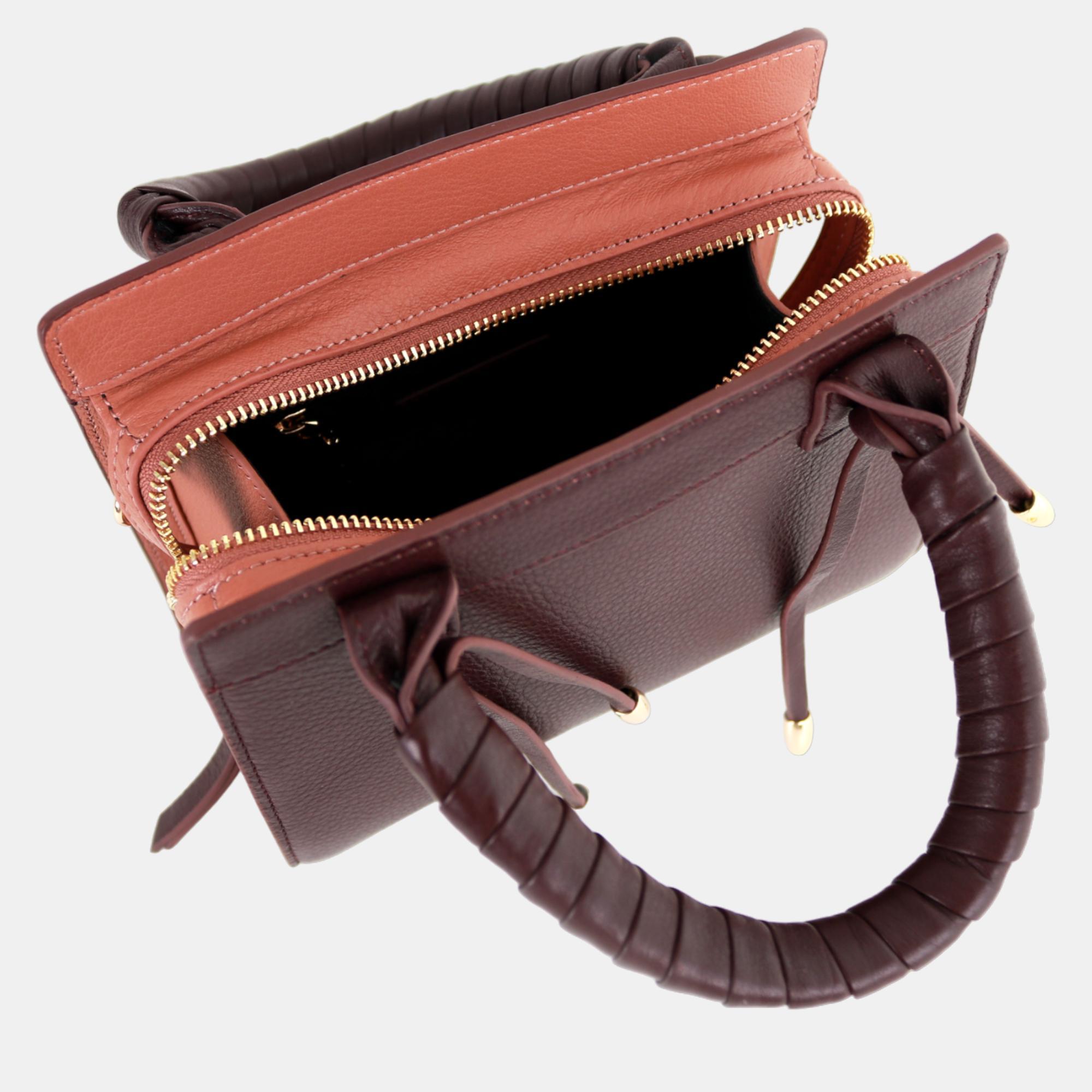 Charriol Choclate/Light Brown Leather Forever Handbag