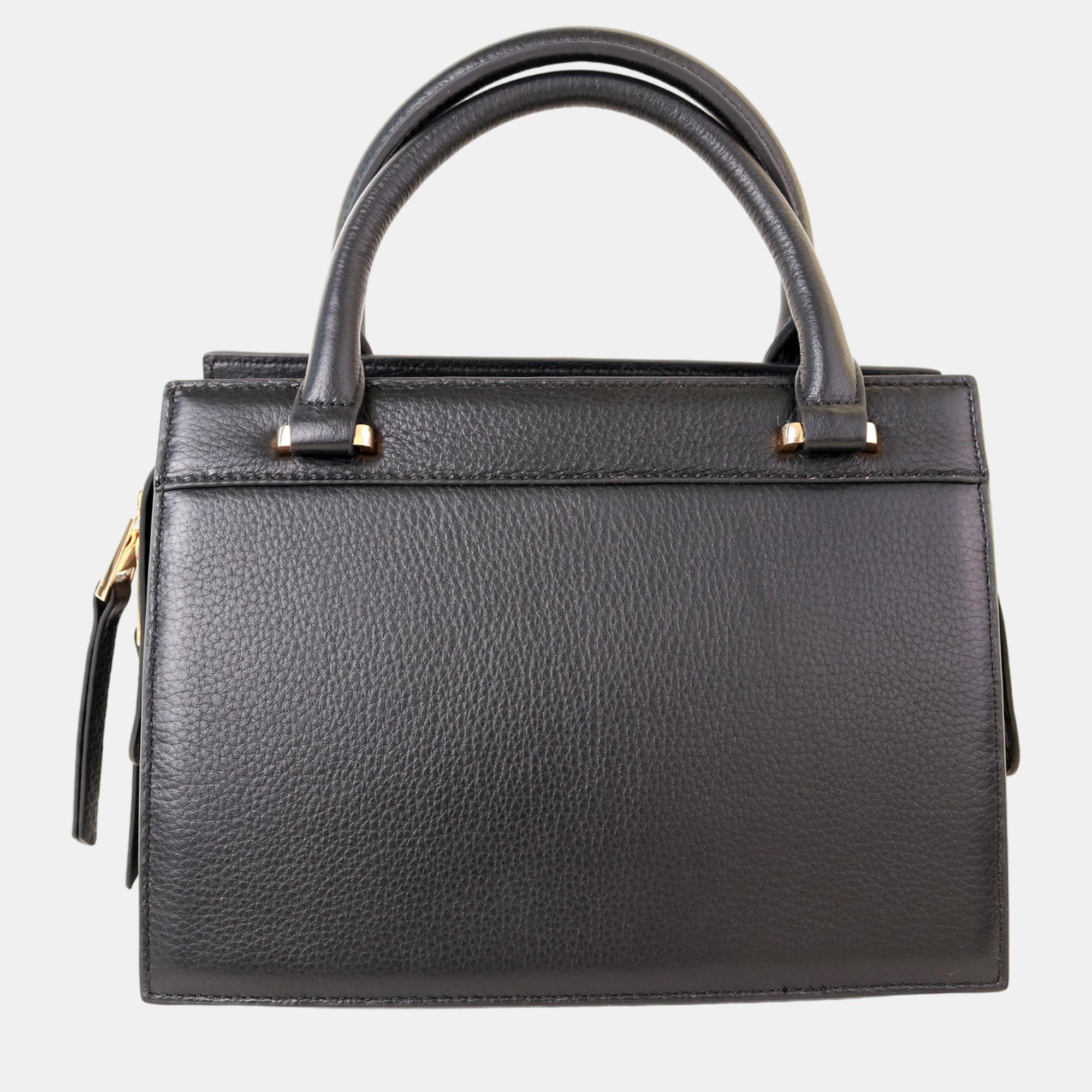 Charriol Black Leather Forever Handbag