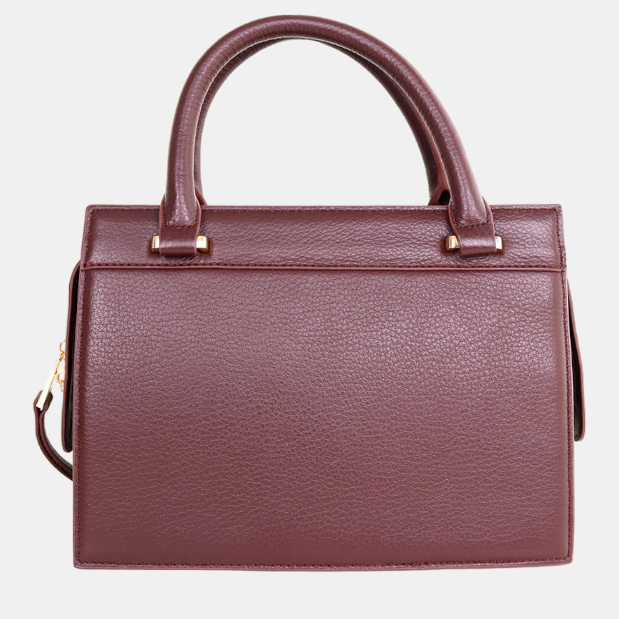 Charriol Chocolate Leather Forever Handbag