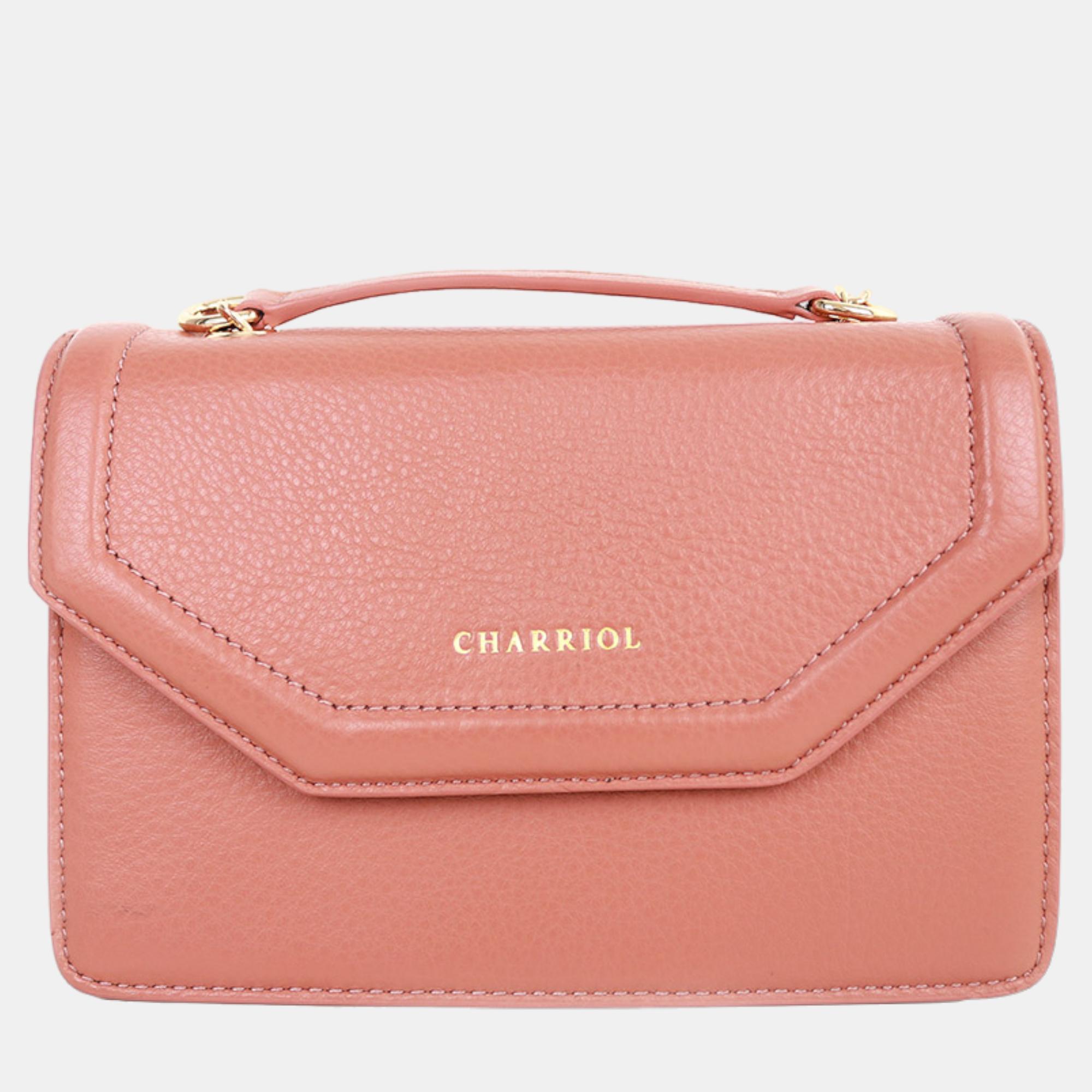 Charriol Light Brownn Leather Twilight Handbag