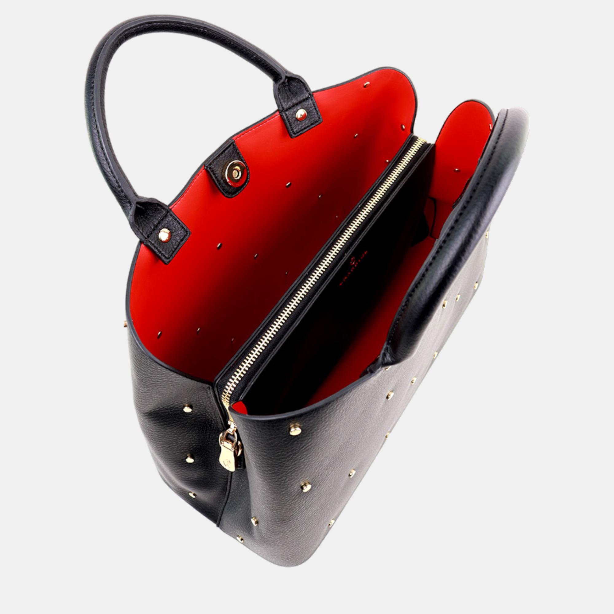 Charriol Red Leather Coralie Handbag