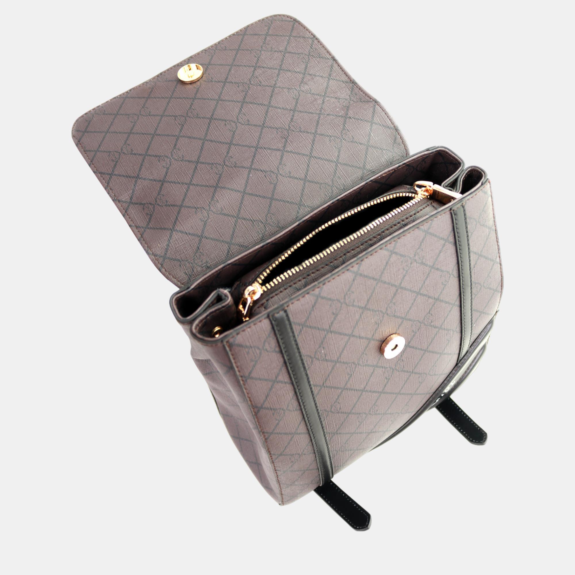 Charriol Dark Brown Leather CALYPSO Handbag