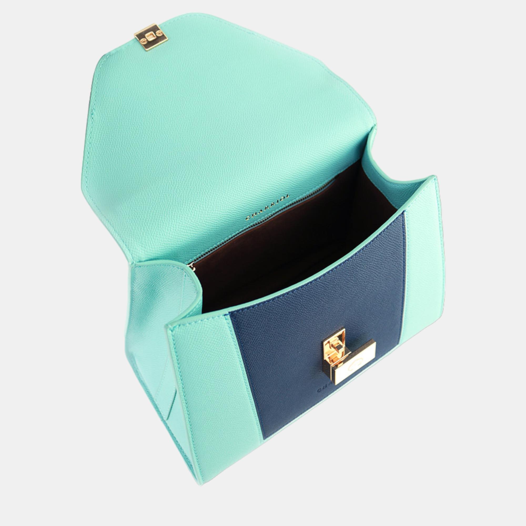 Charriol Blue & Navy Leather LE REVE Handbag