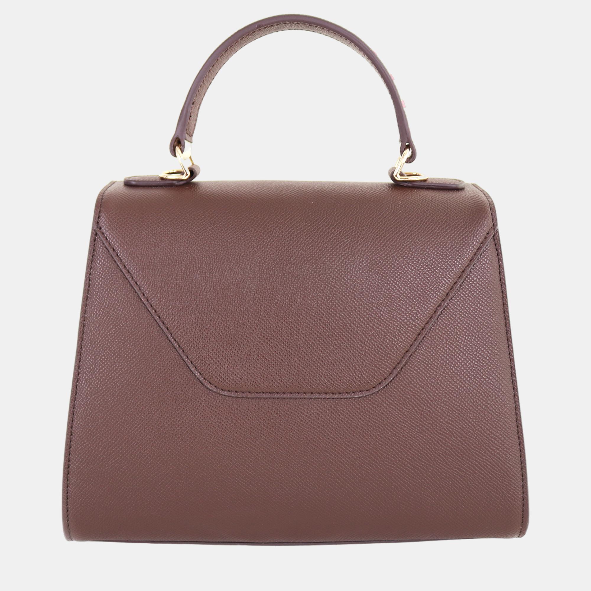 Charriol Brown & Red Leather LE REVE Handbag