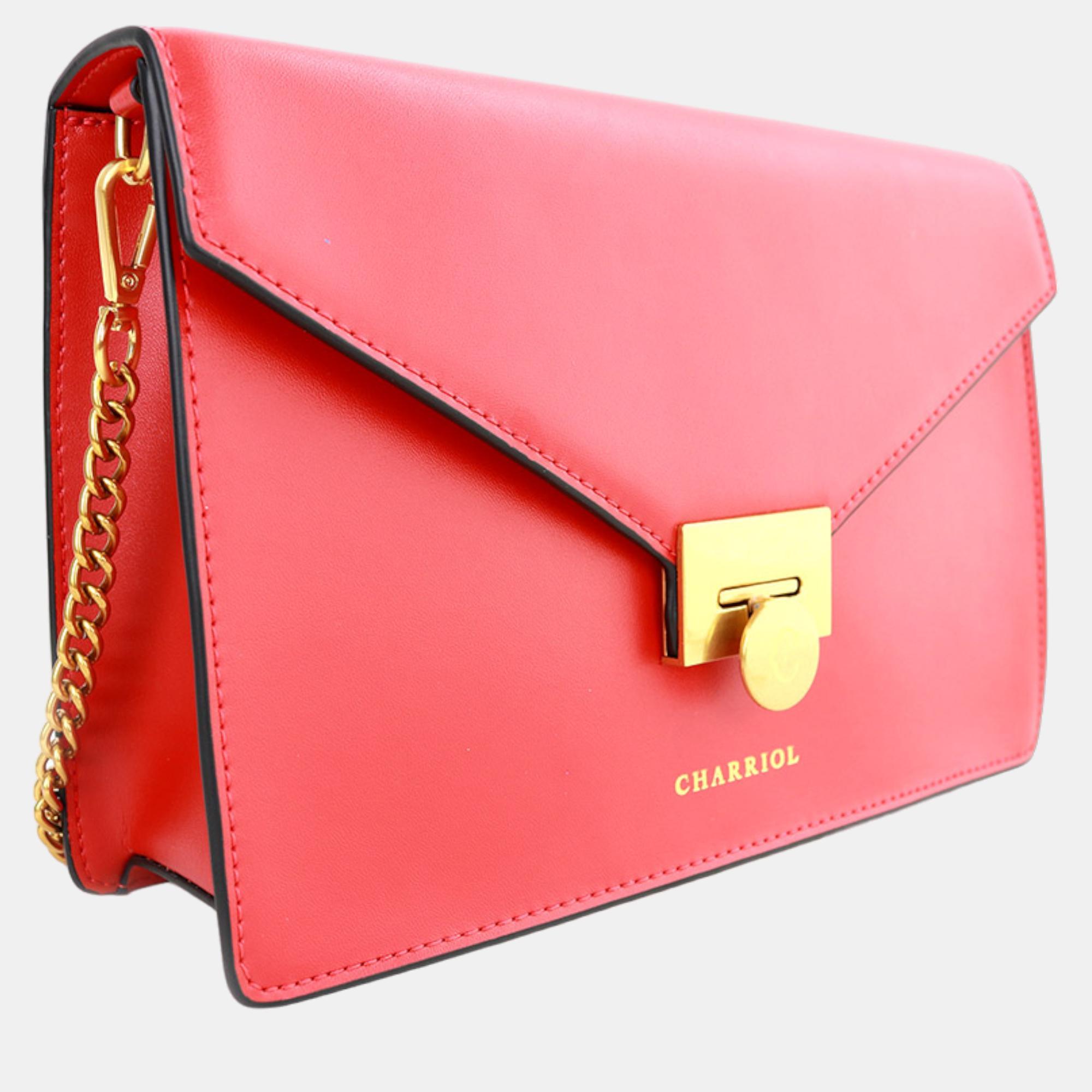 Charriol Red Leather TWIST Handbag