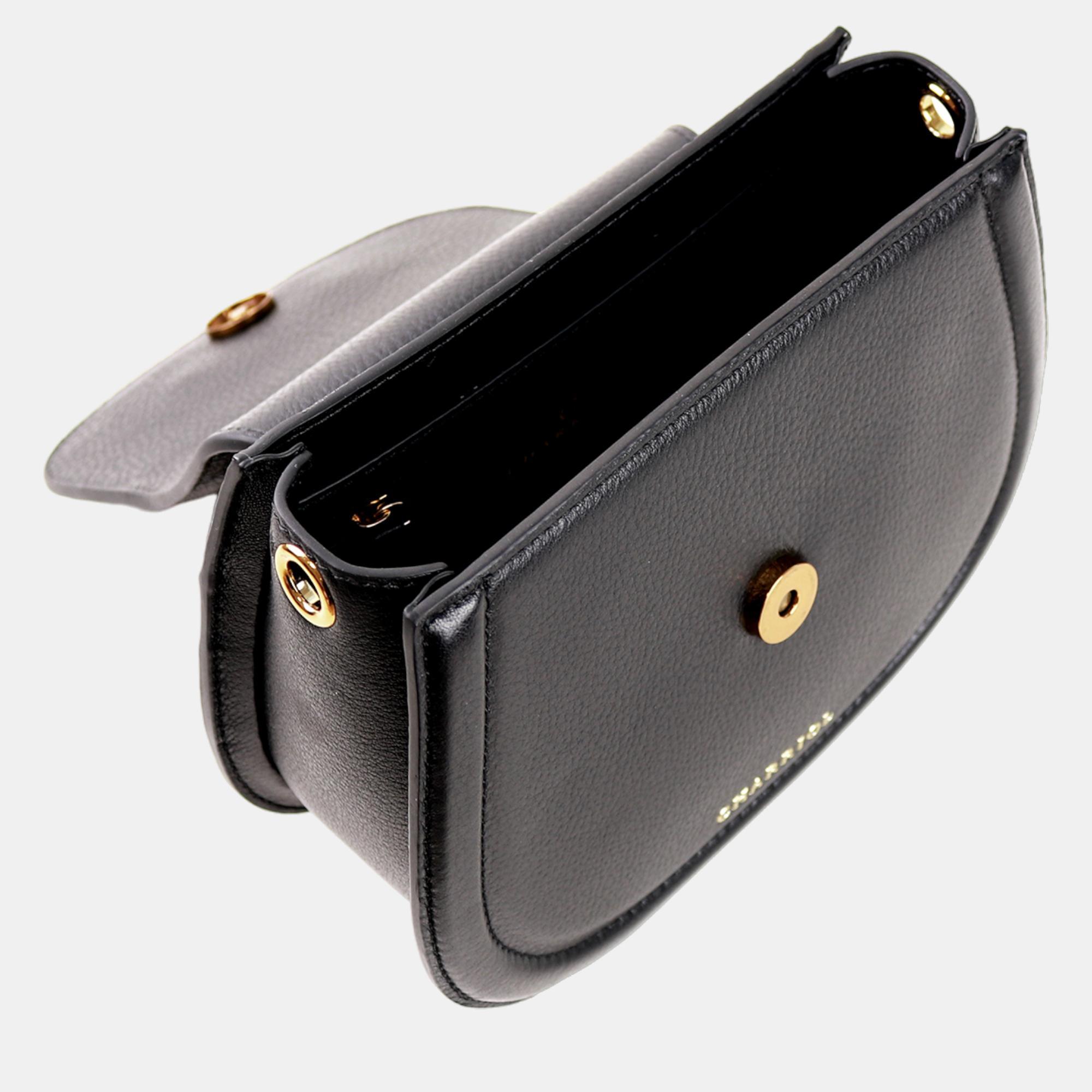 Charriol Black Leather MARIE OLGA Handbag