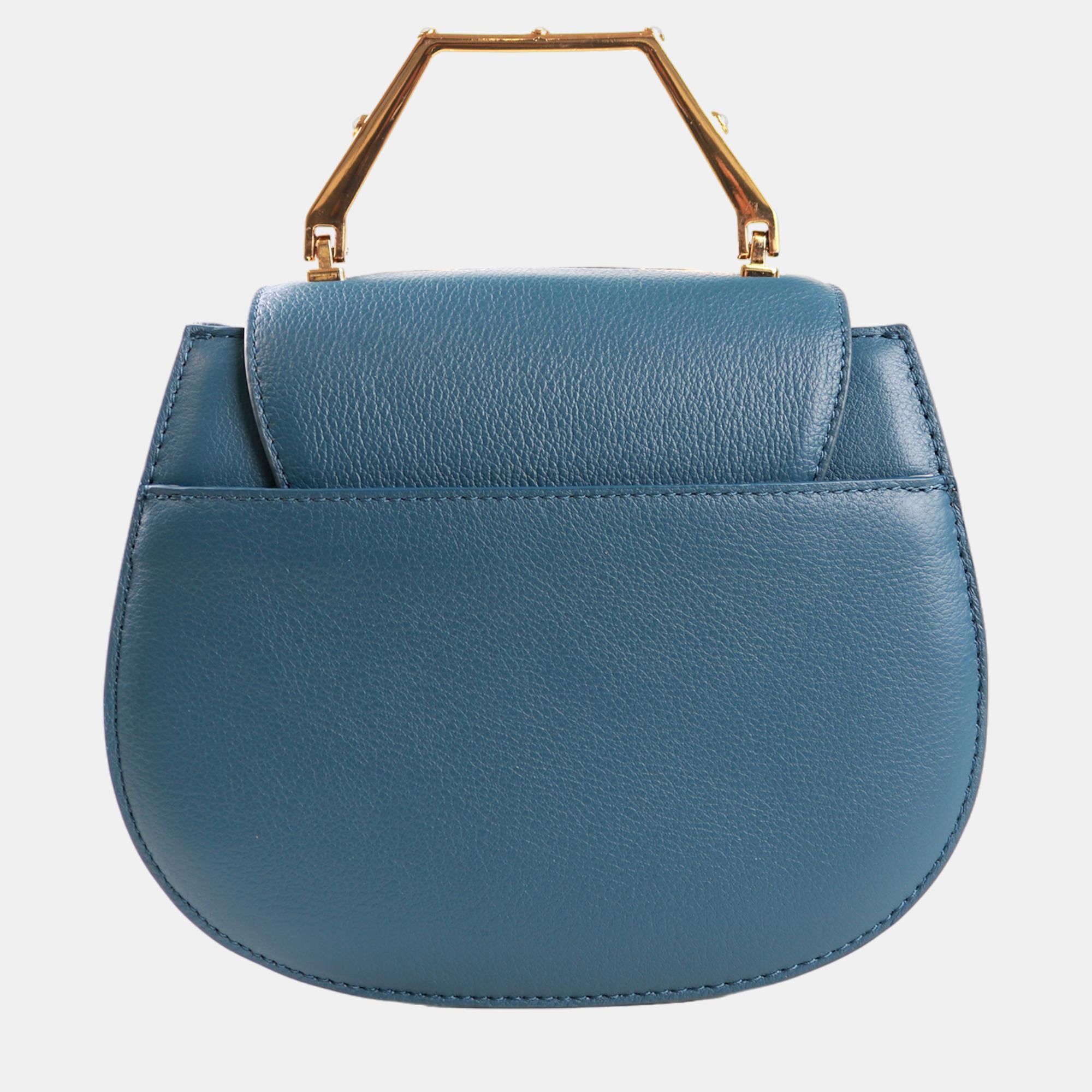 Charriol Bluish Green Leather MARIE OLGA Handbag