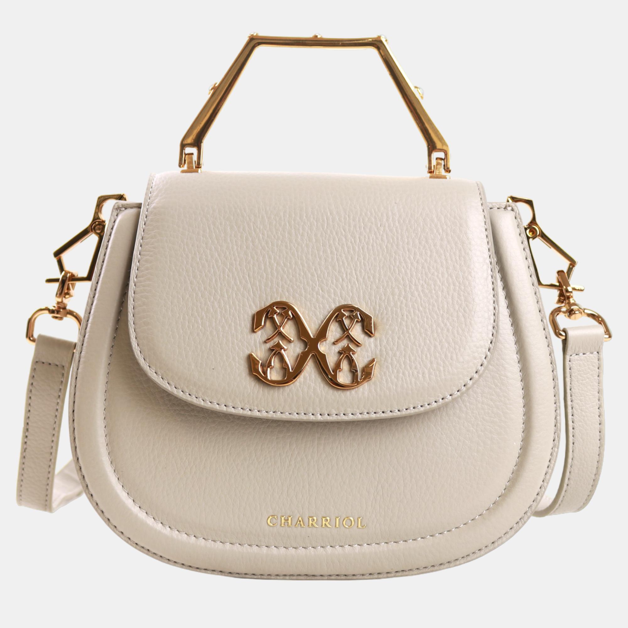 Charriol Cream Leather MARIE OLGA Handbag