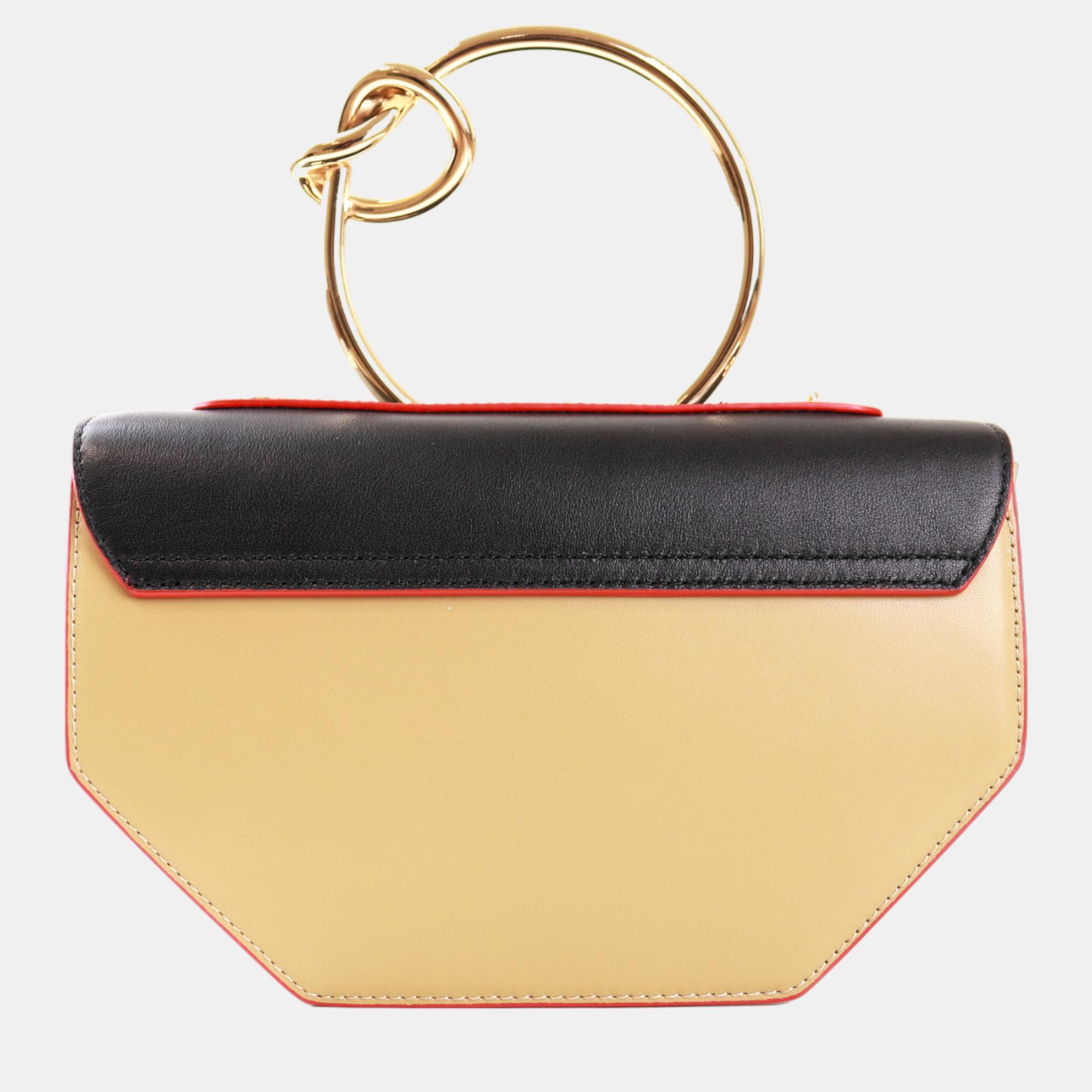 Charriol Yellow/Black Leather ZENITUDE Handbag